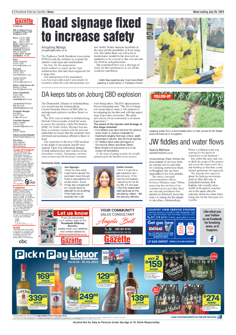 Rosebank Killarney Gazette 28 July 2023 page 2