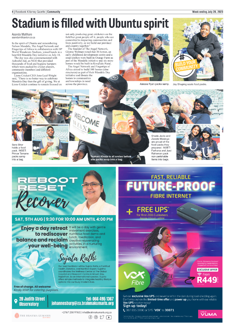 Rosebank Killarney Gazette 28 July 2023 page 4