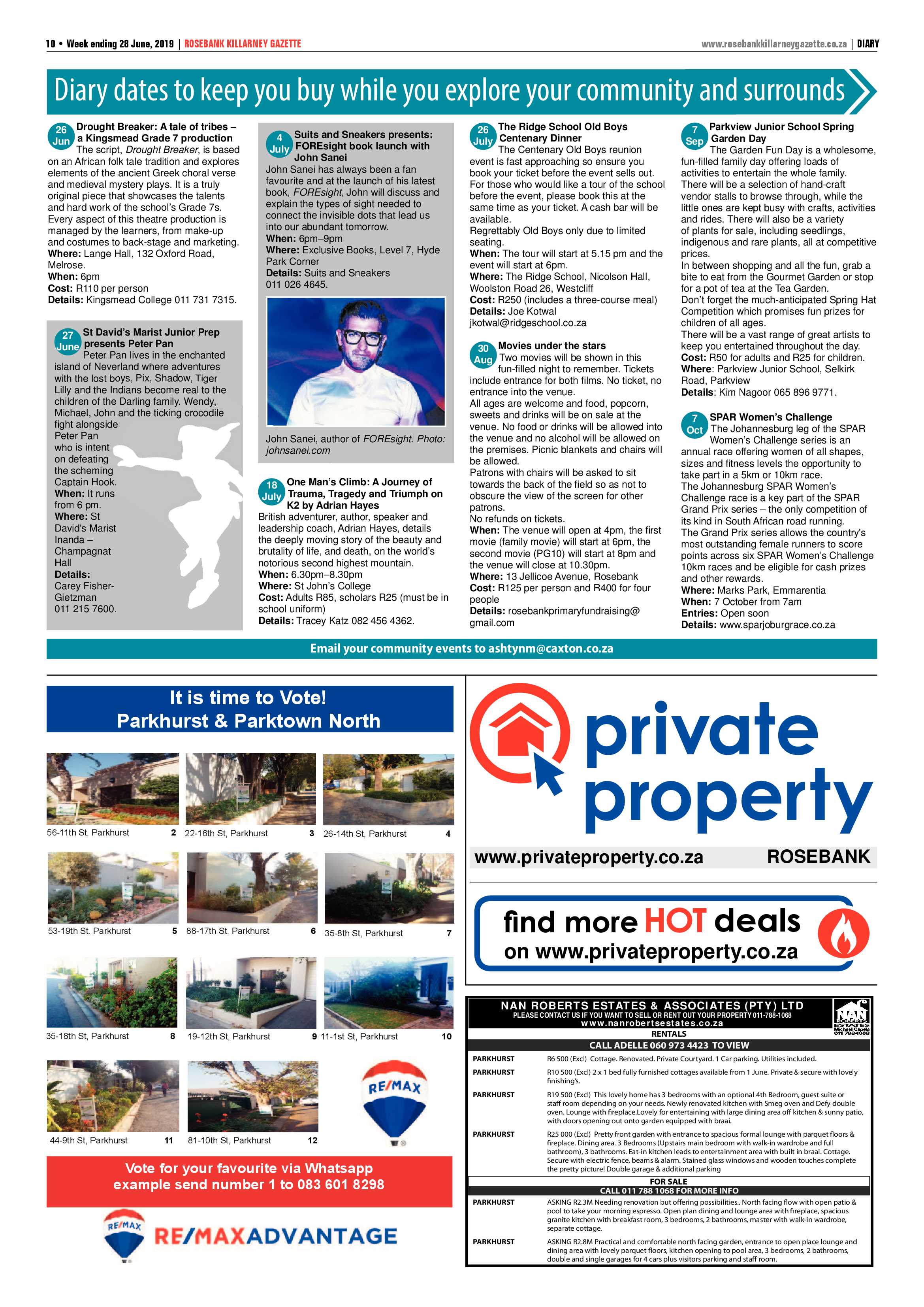 Rosebank Killarney Gazette 28 June, 2019 page 10