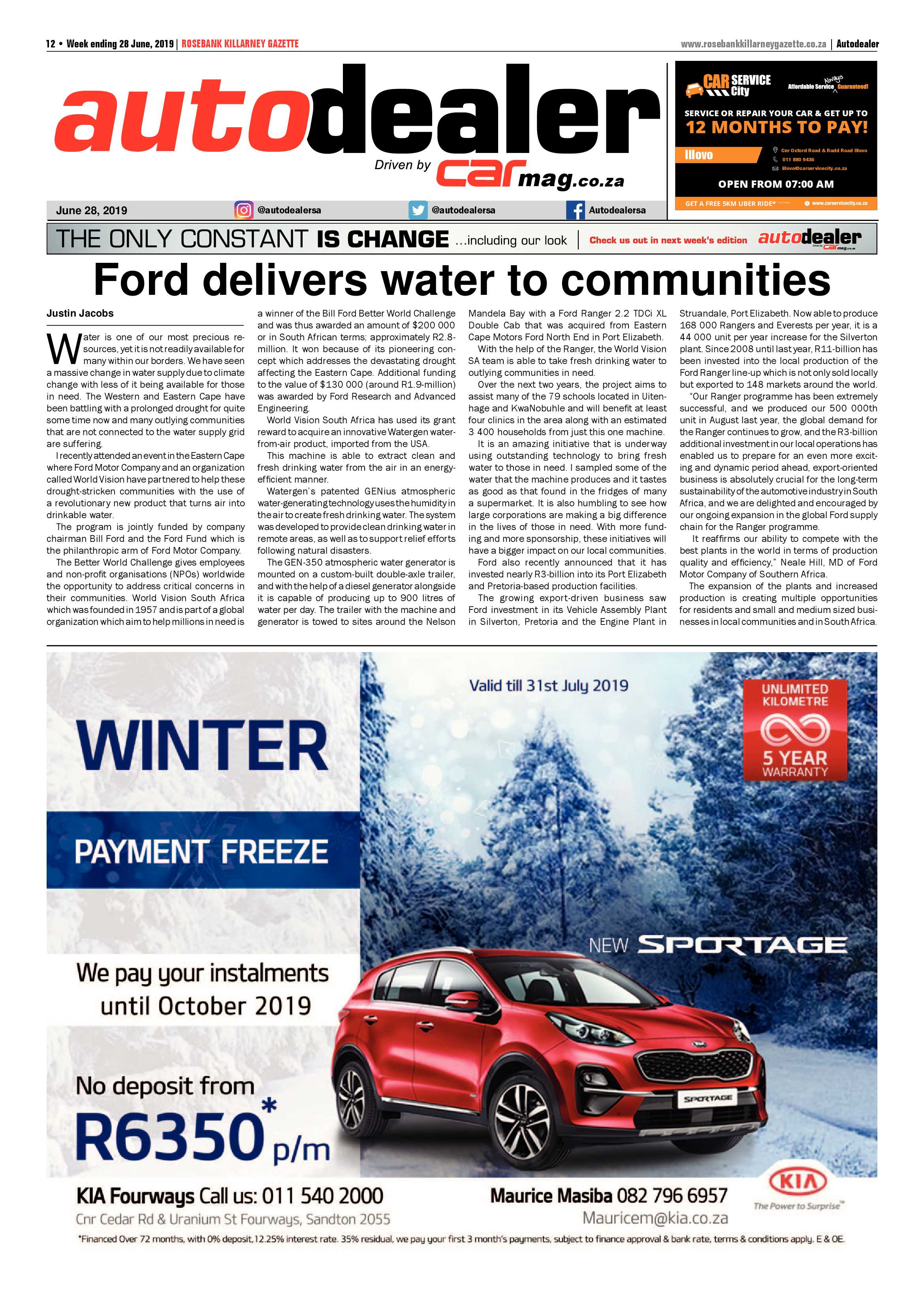 Rosebank Killarney Gazette 28 June, 2019 page 12