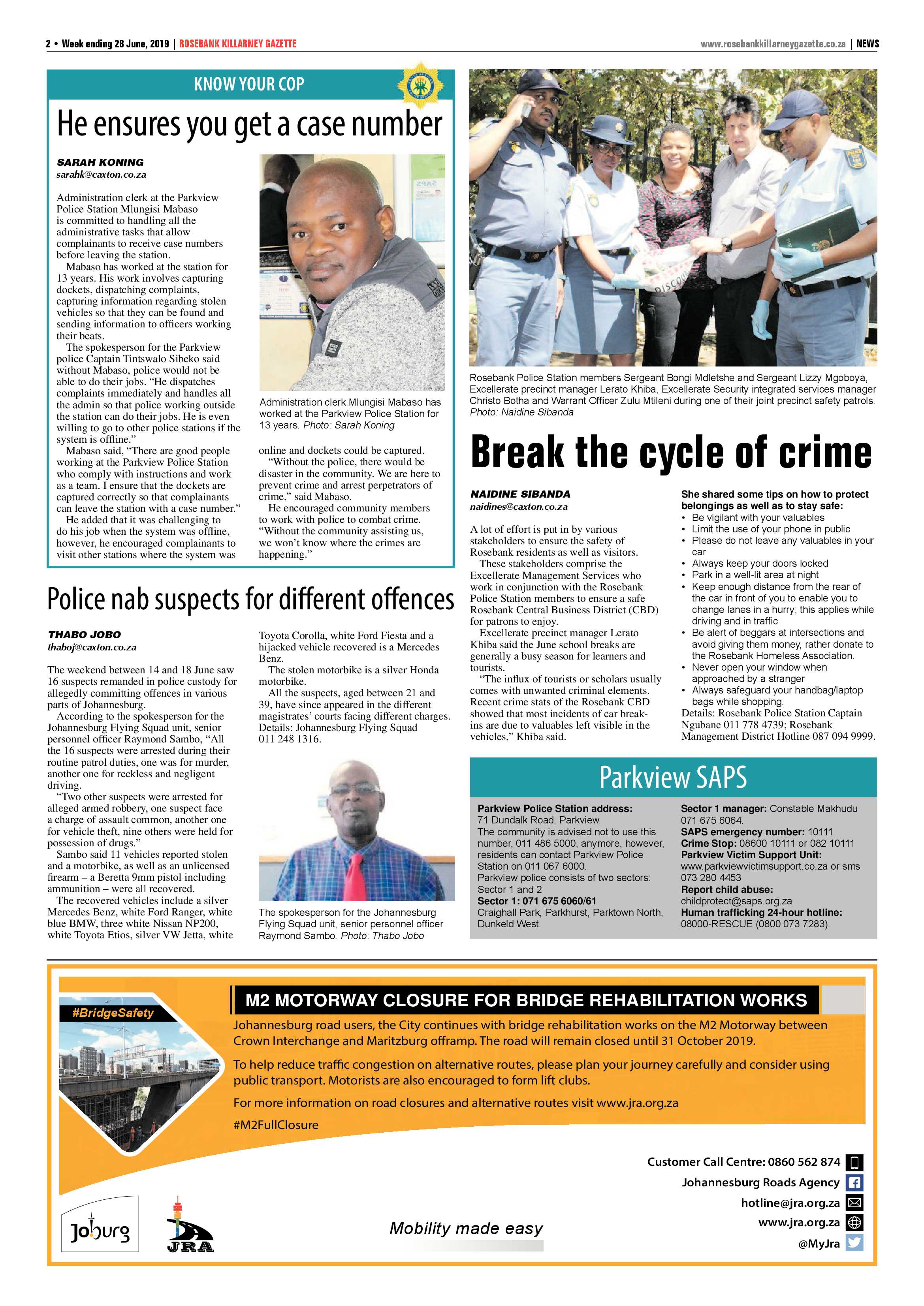 Rosebank Killarney Gazette 28 June, 2019 page 2