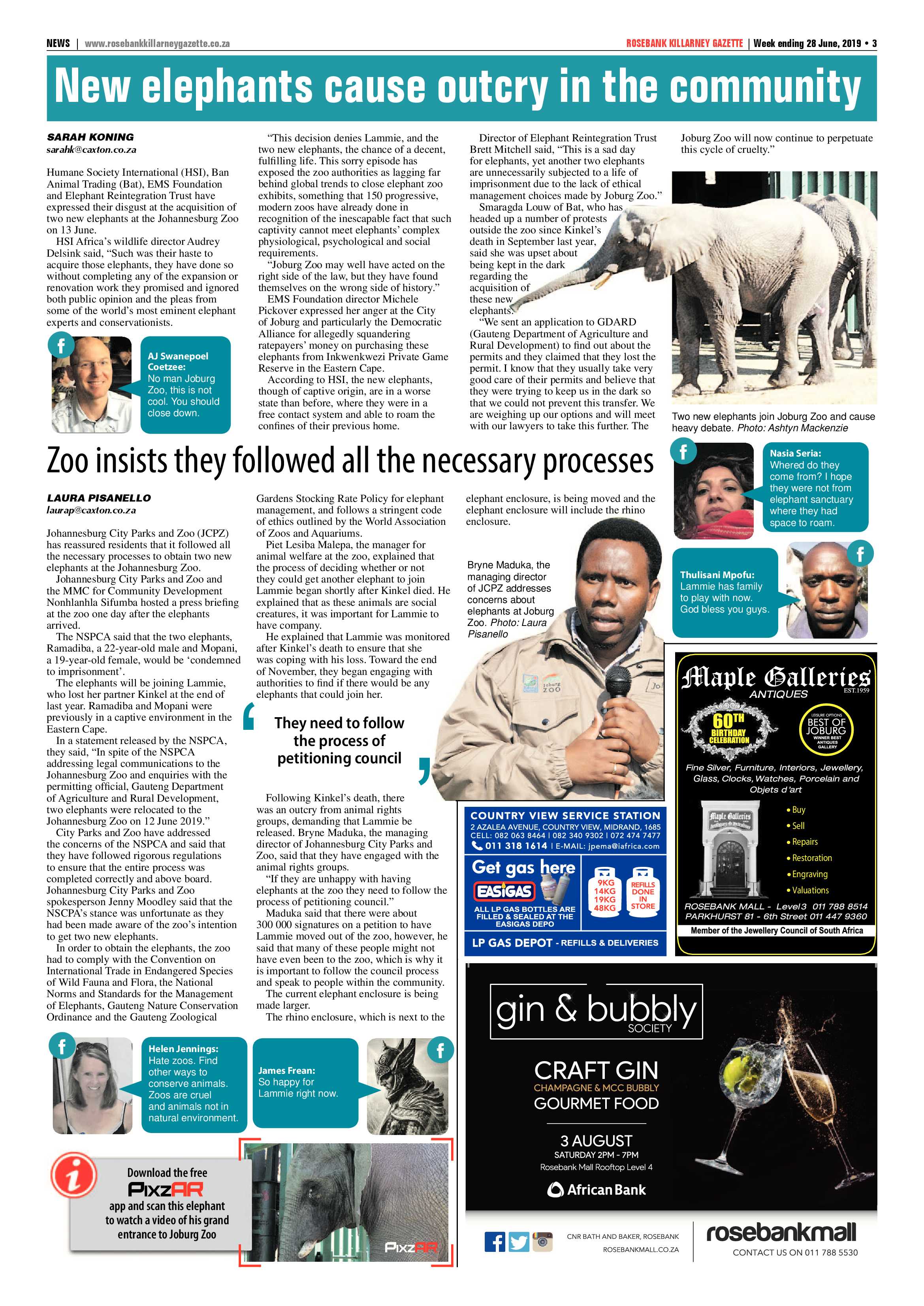 Rosebank Killarney Gazette 28 June, 2019 page 3