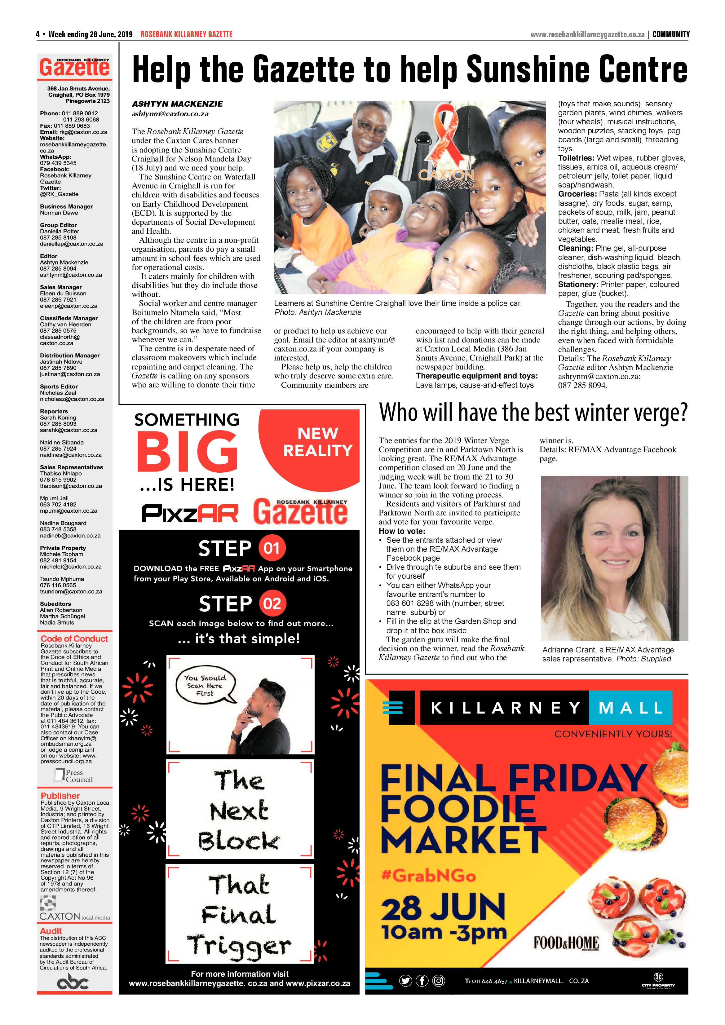 Rosebank Killarney Gazette 28 June, 2019 page 4