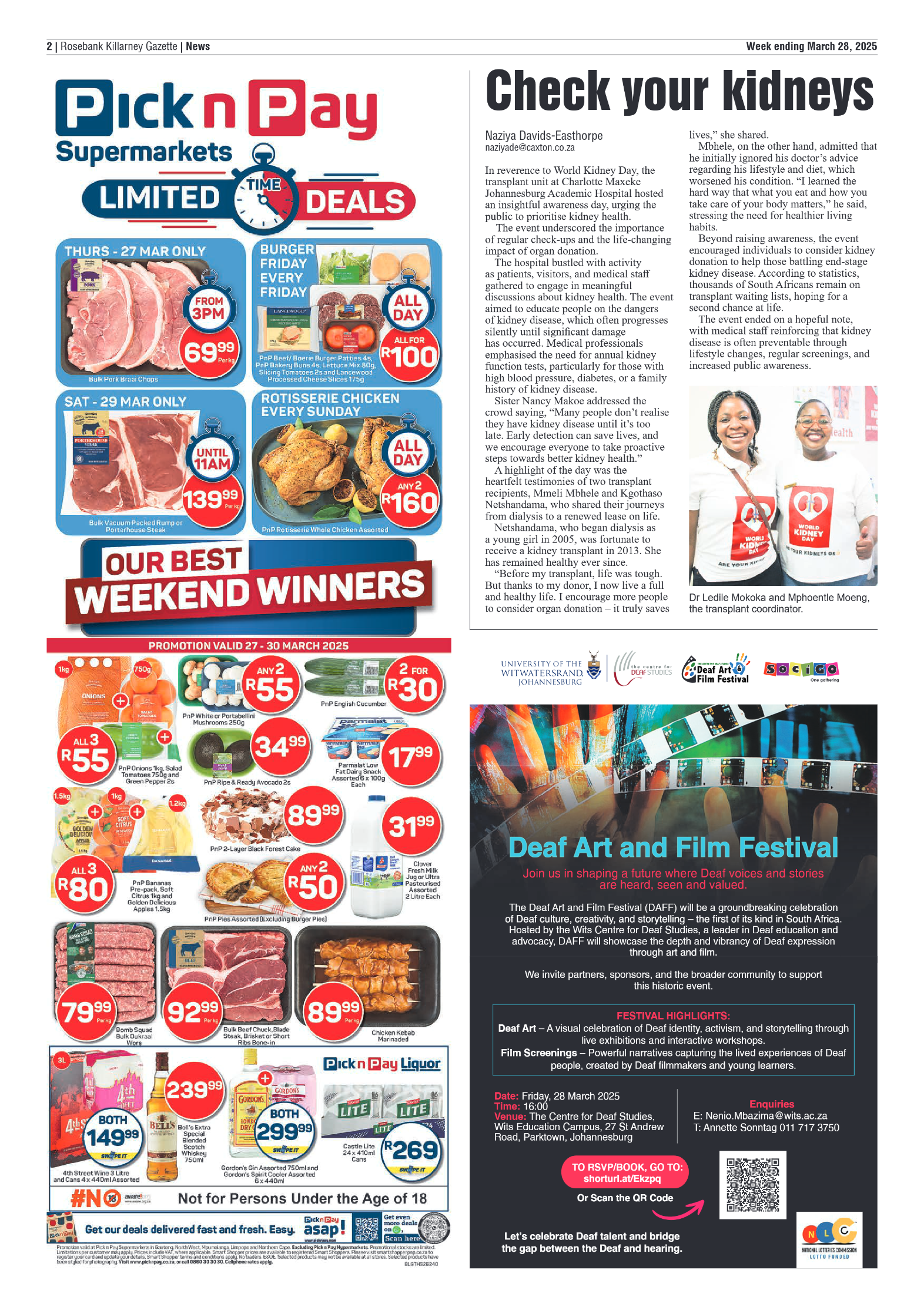 Rosebank Killarney Gazette 28 March 2025 page 2