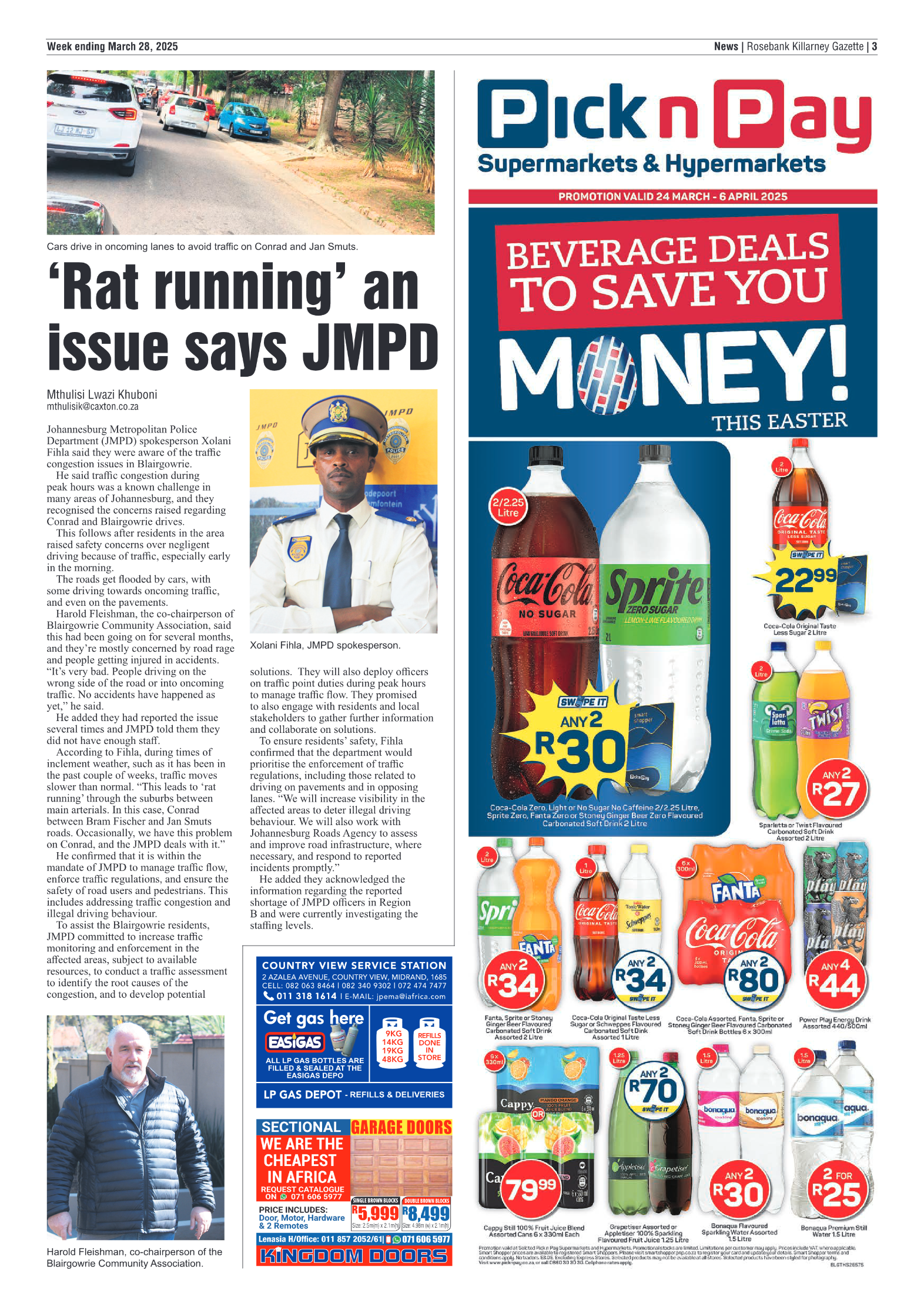 Rosebank Killarney Gazette 28 March 2025 page 3