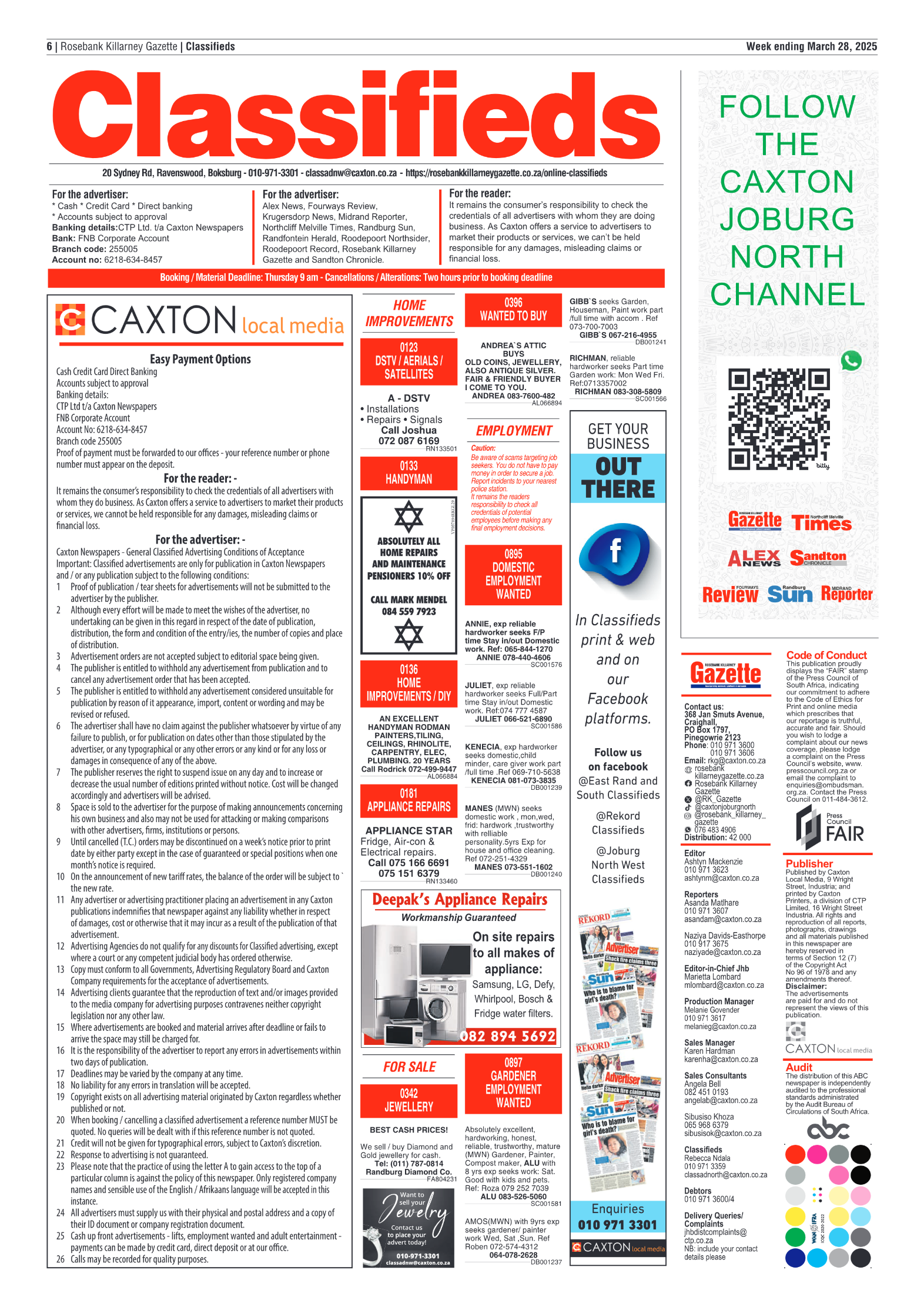 Rosebank Killarney Gazette 28 March 2025 page 6