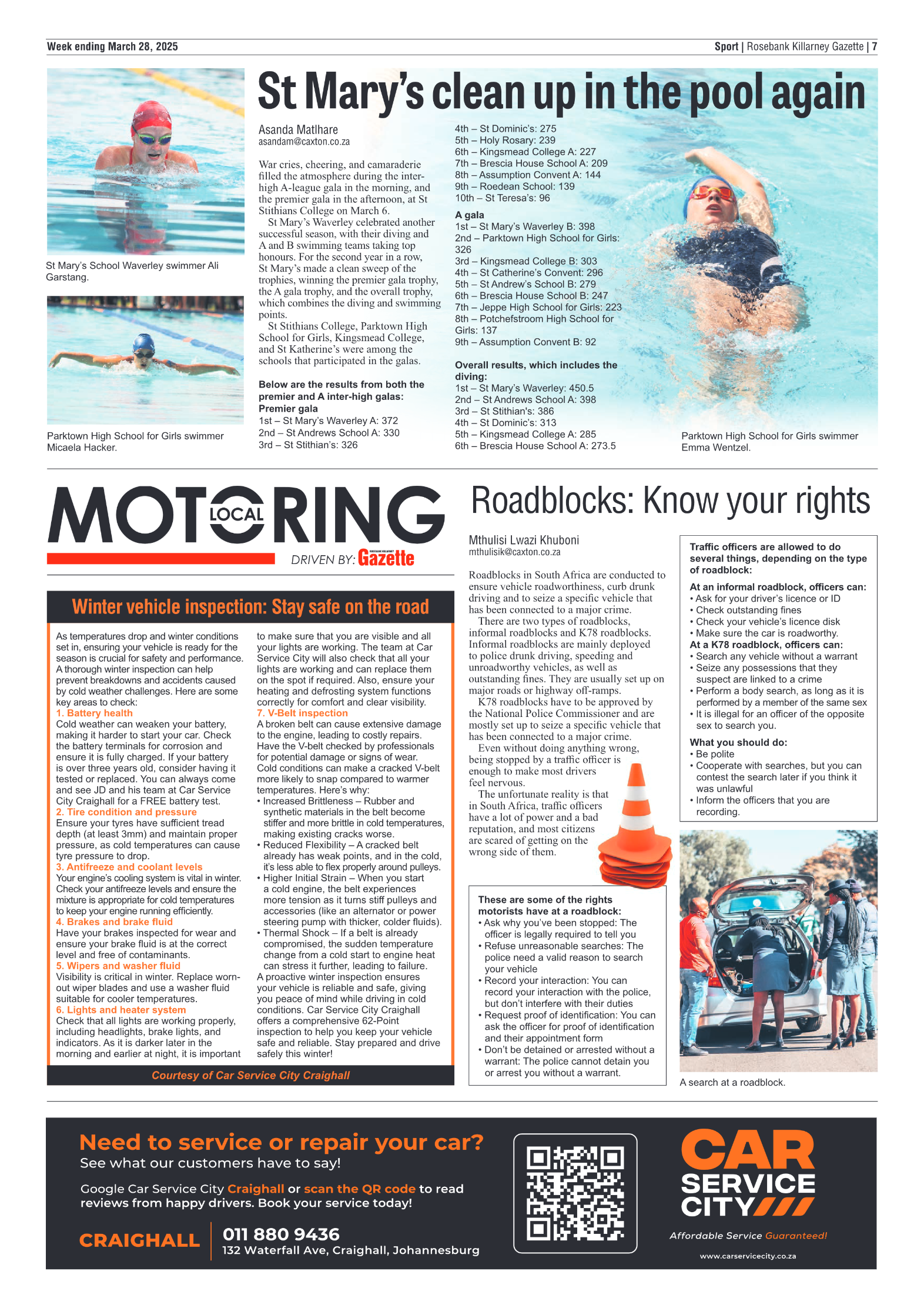 Rosebank Killarney Gazette 28 March 2025 page 7