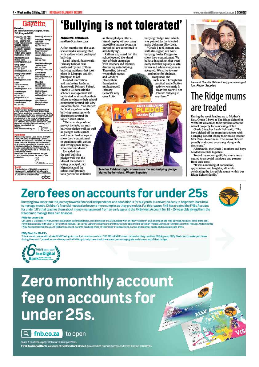Rosebank Killarney Gazette 28 May 2021 page 4