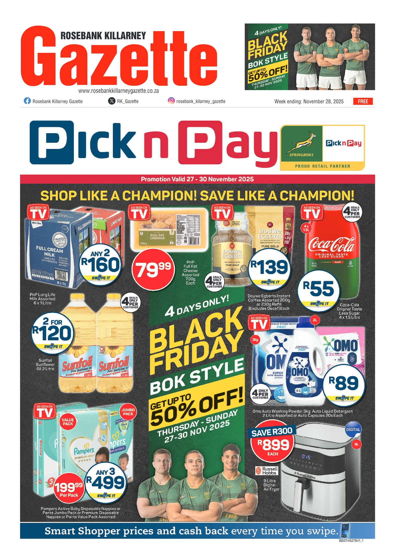 Rosebank Killarney Gazette 28 November 2025 page 1