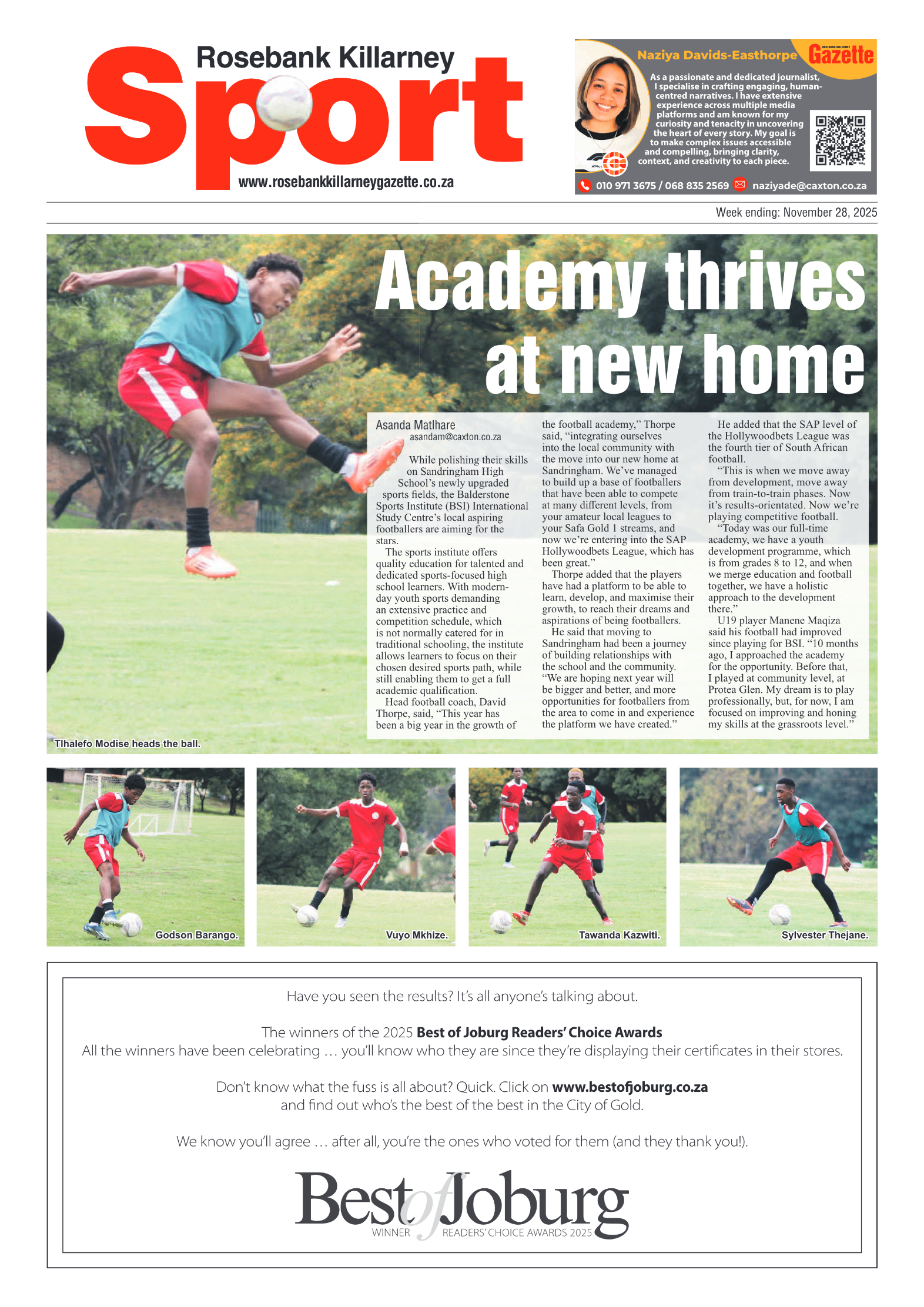 Rosebank Killarney Gazette 28 November 2025 page 14