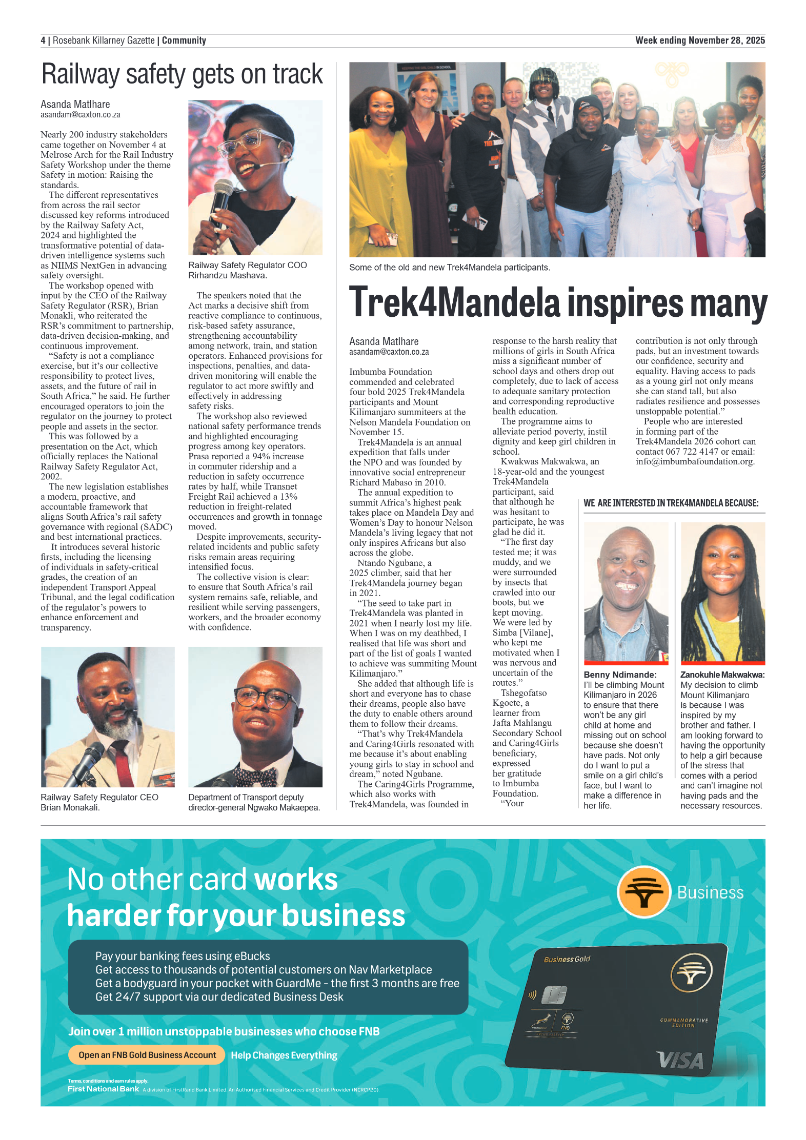 Rosebank Killarney Gazette 28 November 2025 page 6