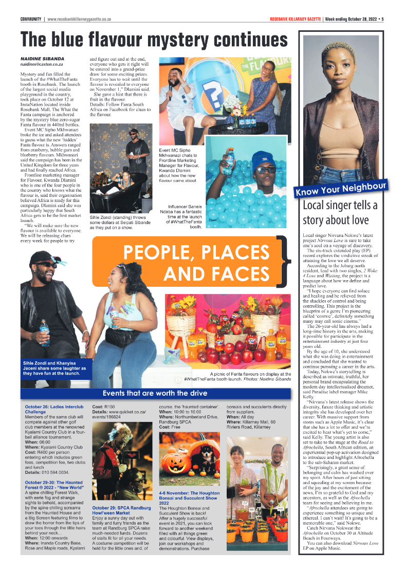 Rosebank Killarney Gazette 28 Oct 2022 page 5