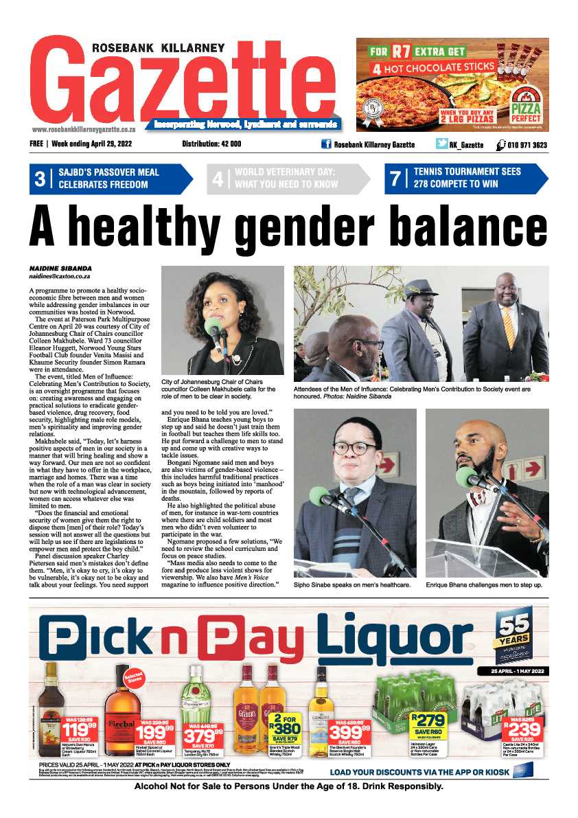 Rosebank Killarney Gazette 29 April 2022 page 1
