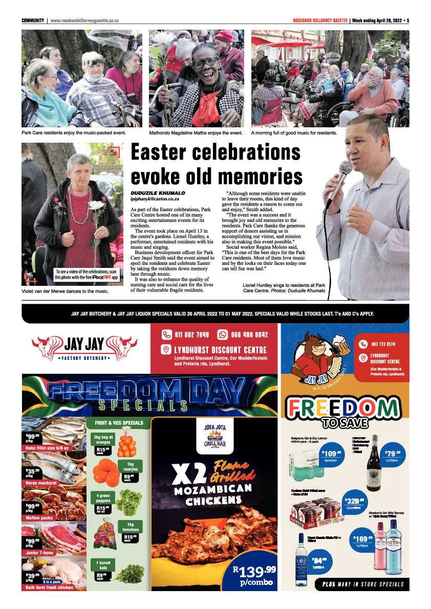 Rosebank Killarney Gazette 29 April 2022 page 5