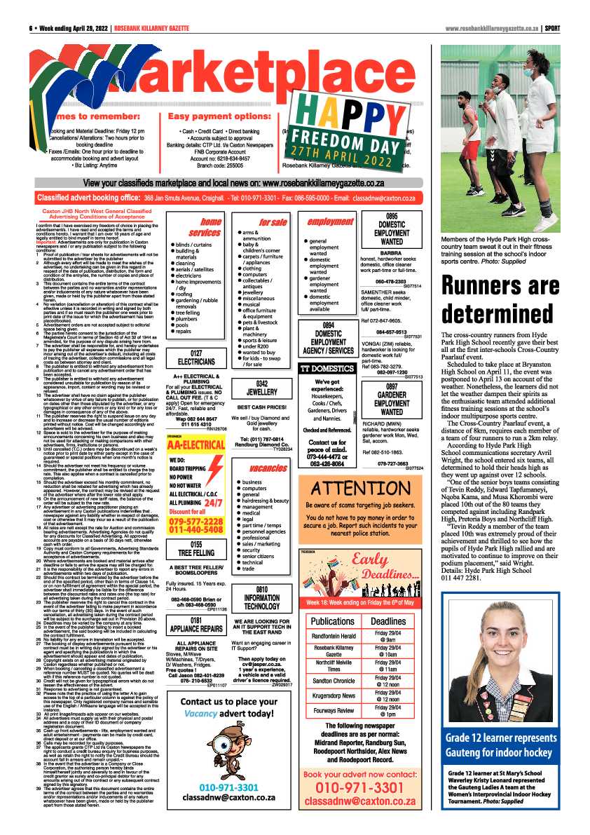 Rosebank Killarney Gazette 29 April 2022 page 6