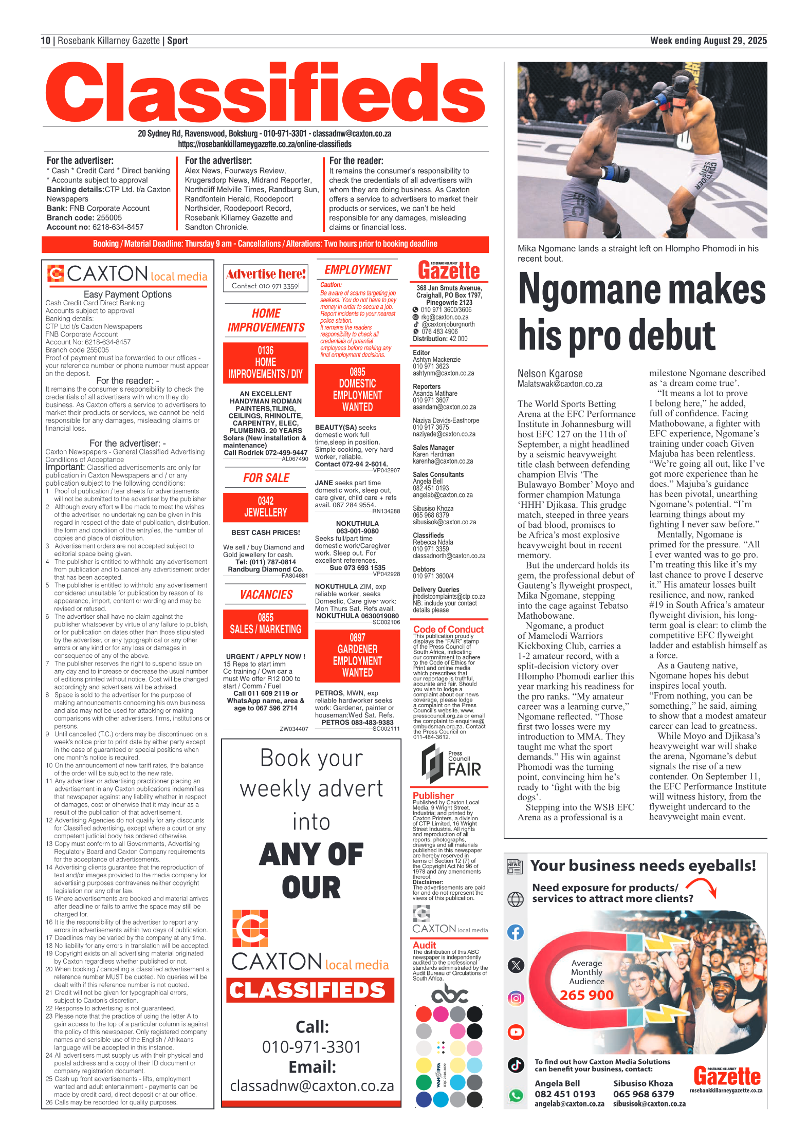Rosebank Killarney Gazette 29 August 2025 page 10