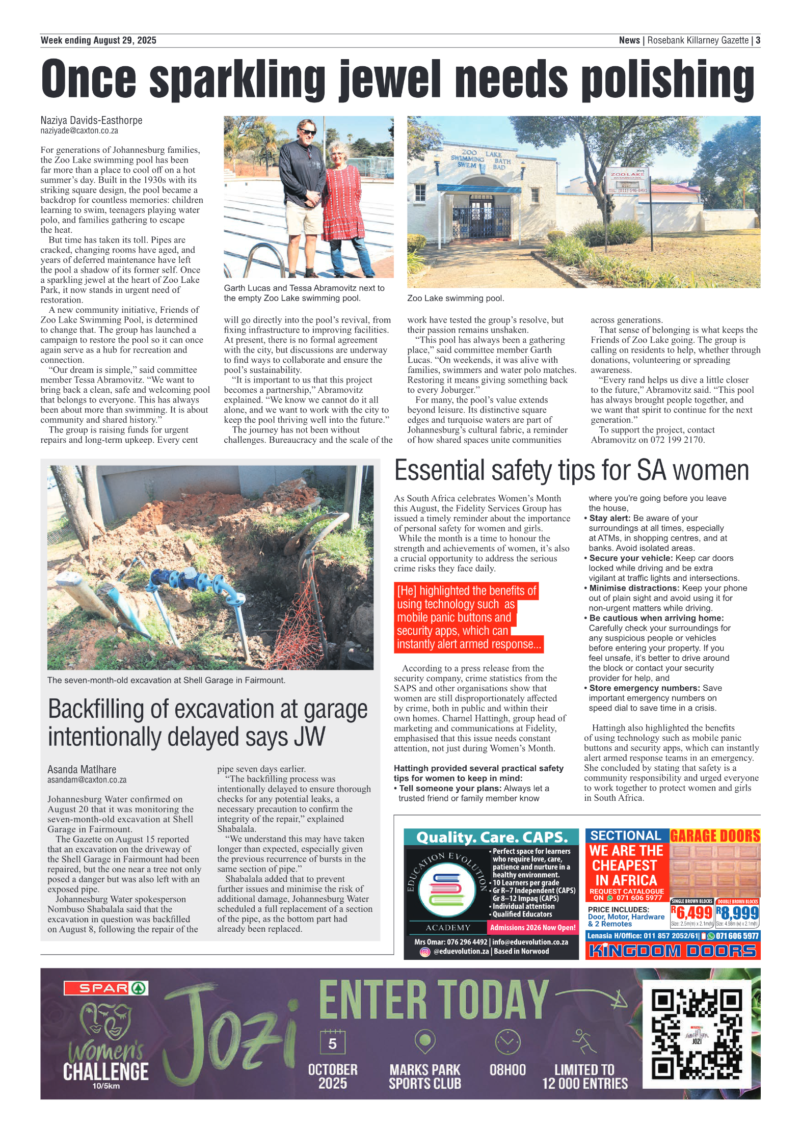 Rosebank Killarney Gazette 29 August 2025 page 3