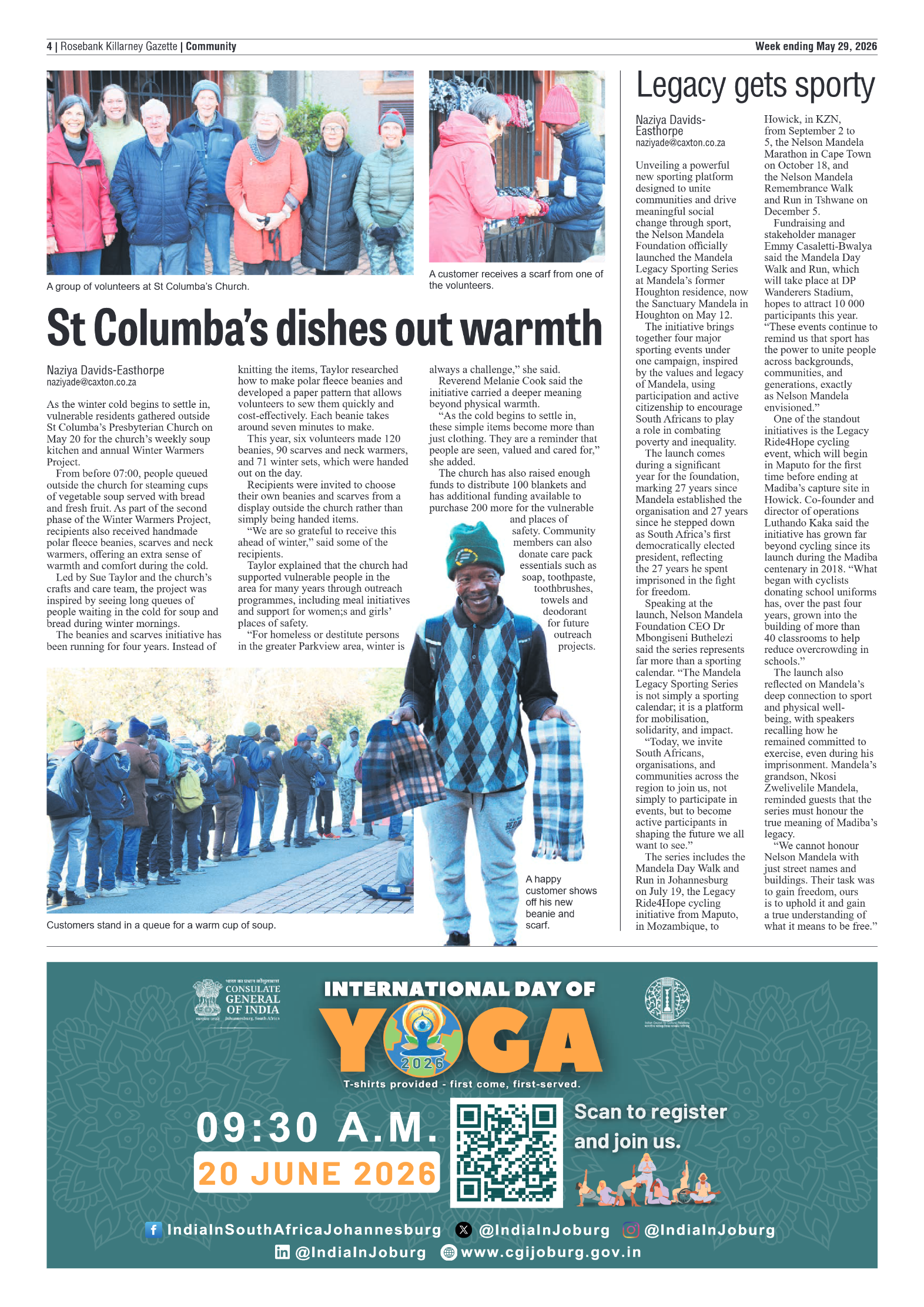 Rosebank Killarney Gazette 29 May 2026 page 4