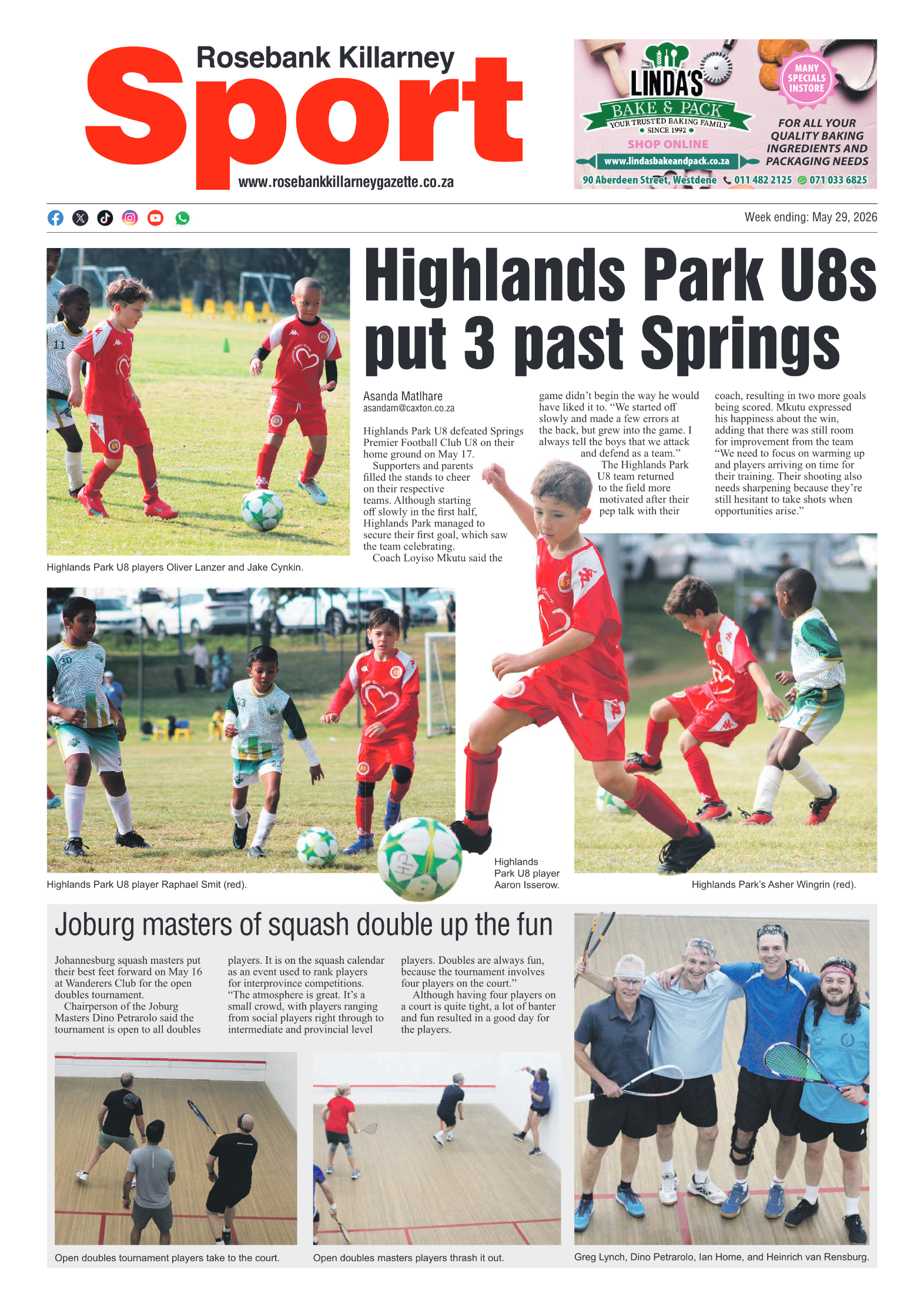 Rosebank Killarney Gazette 29 May 2026 page 8