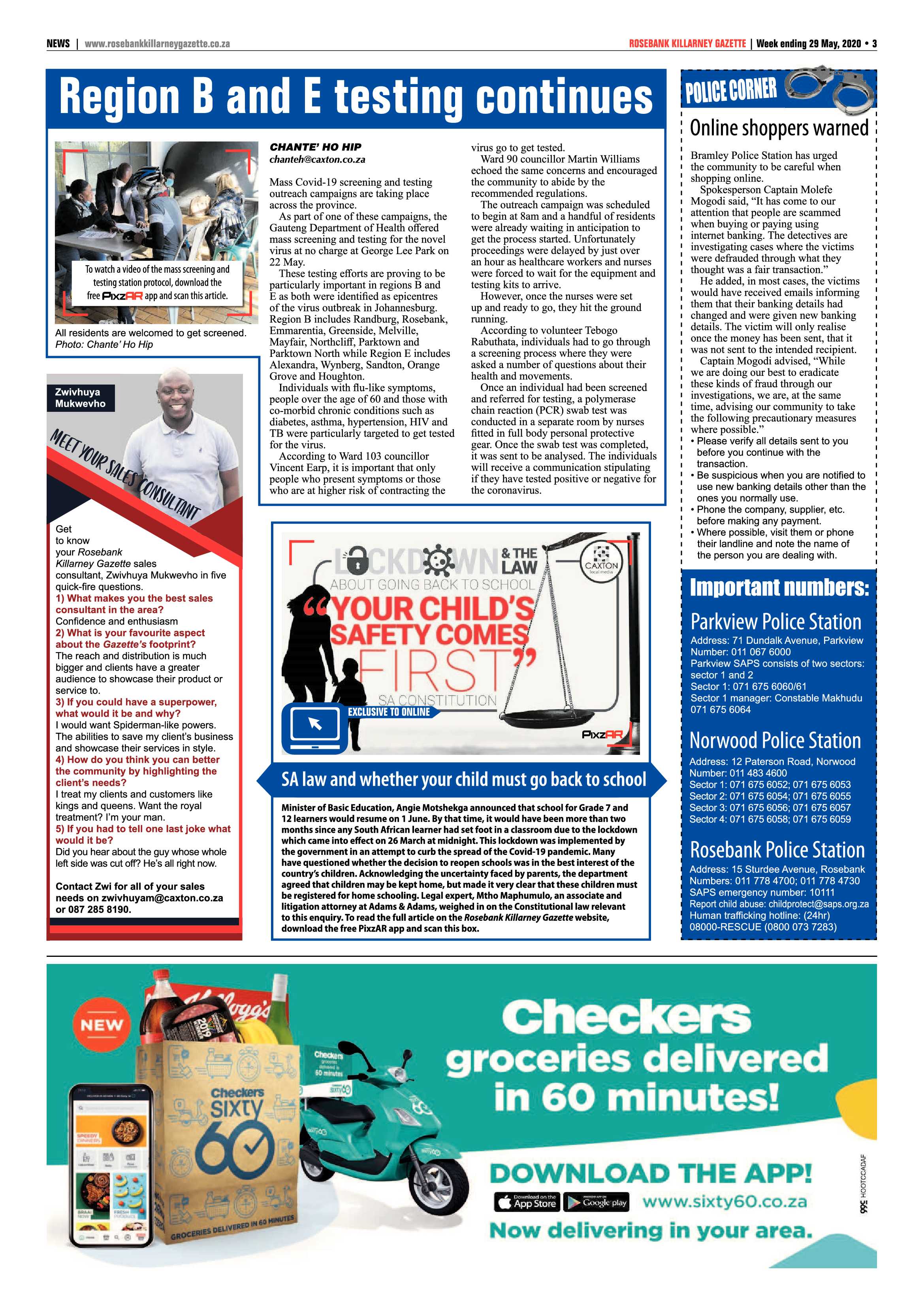 Rosebank Killarney Gazette 29 May 2020 page 3
