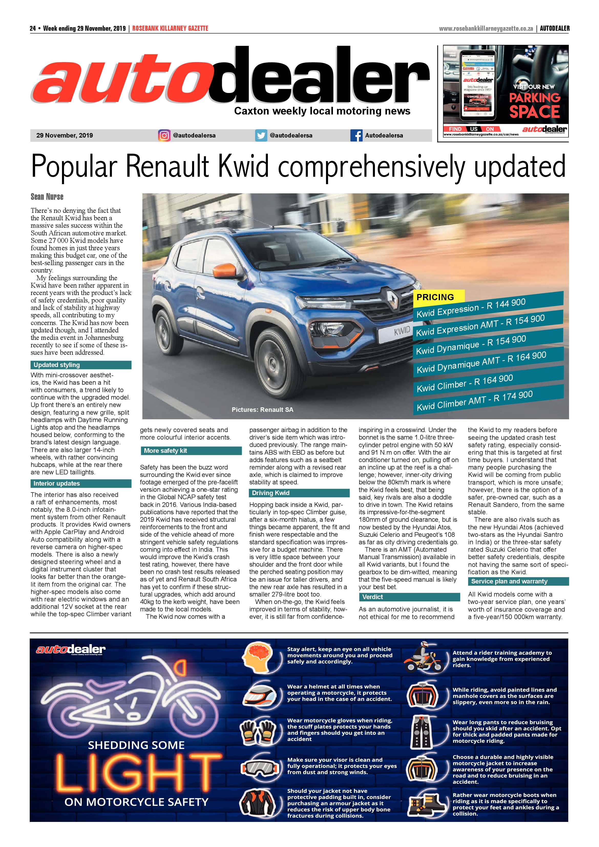 Rosebank Killarney Gazette 29 November 2019 page 24