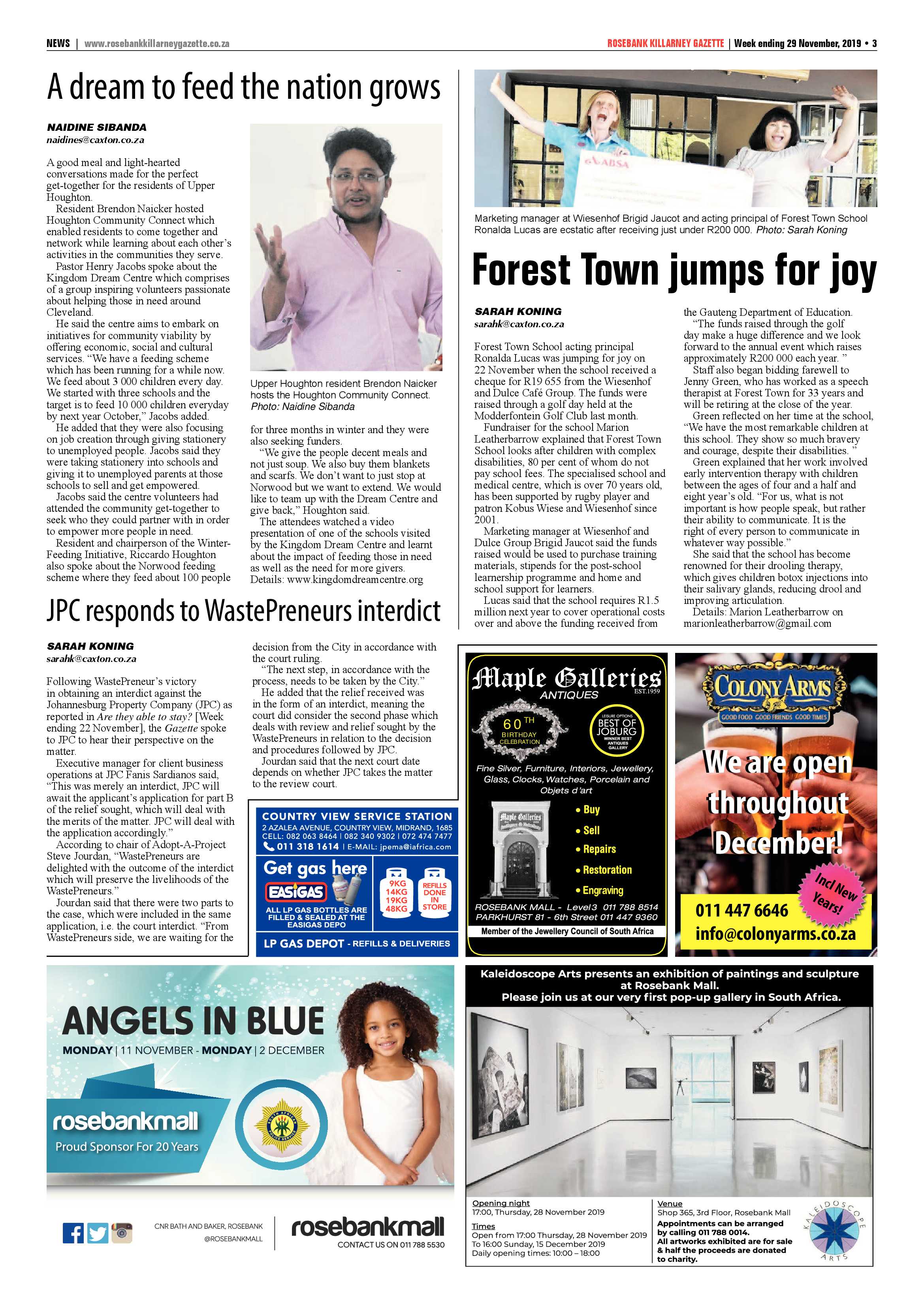 Rosebank Killarney Gazette 29 November 2019 page 3