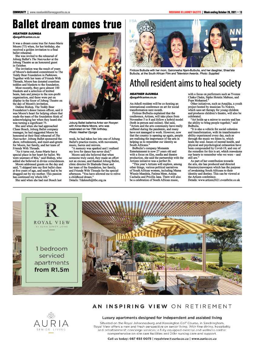 Rosebank Killarney Gazette 29 October 2021 page 13
