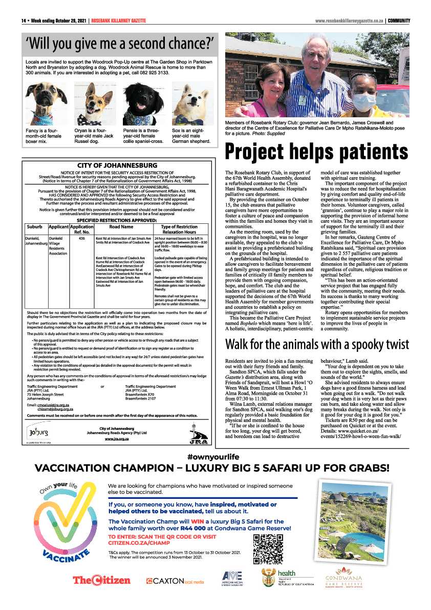 Rosebank Killarney Gazette 29 October 2021 page 14