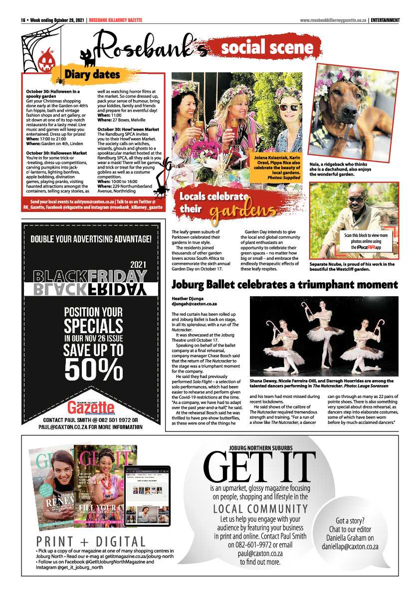 Rosebank Killarney Gazette 29 October 2021 page 16