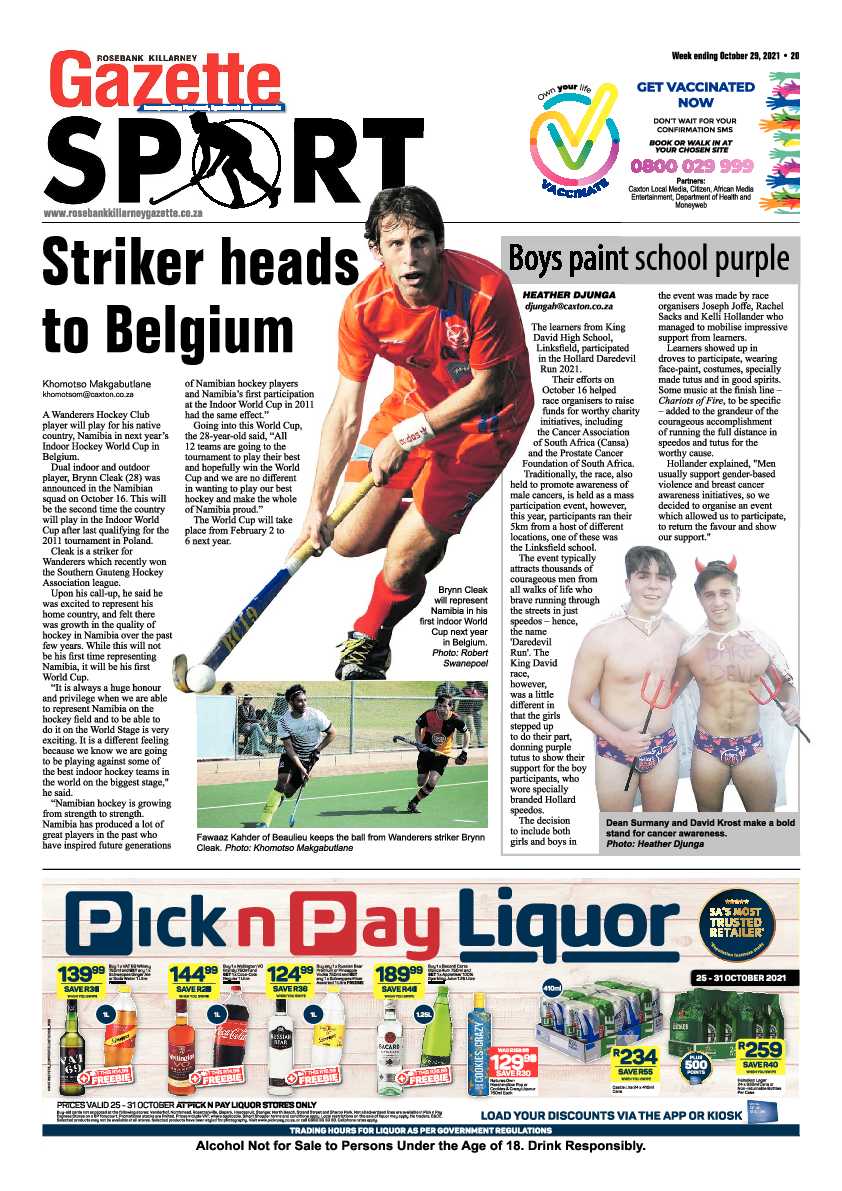 Rosebank Killarney Gazette 29 October 2021 page 20