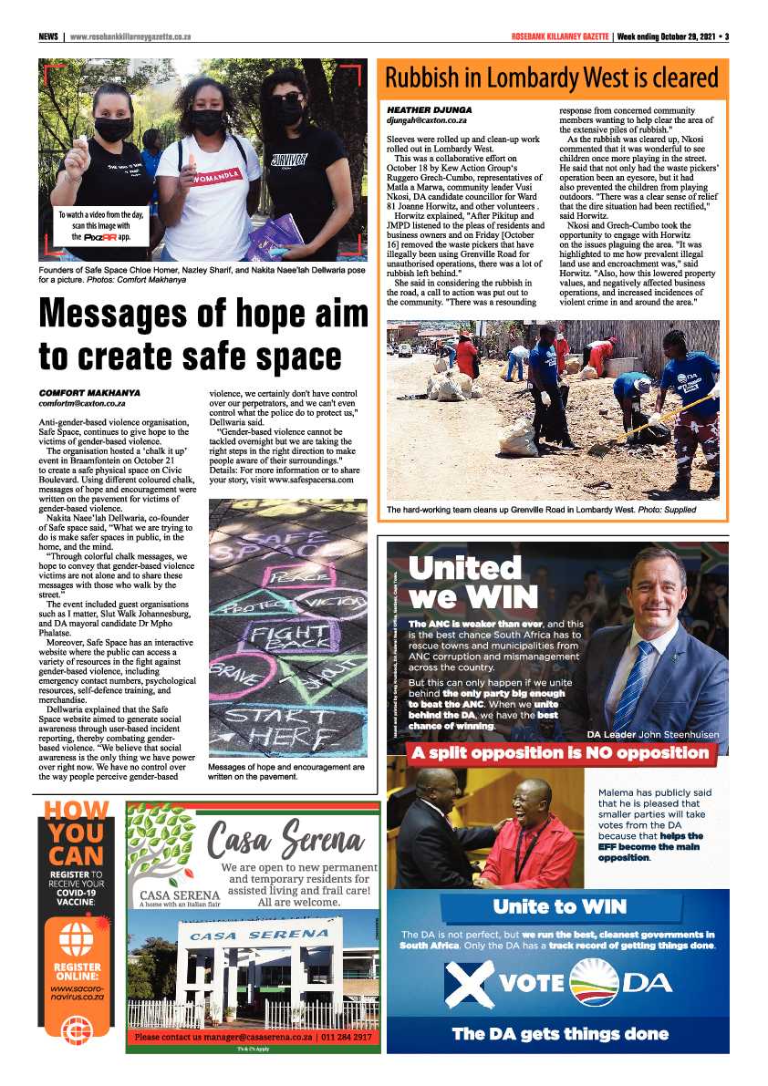 Rosebank Killarney Gazette 29 October 2021 page 3
