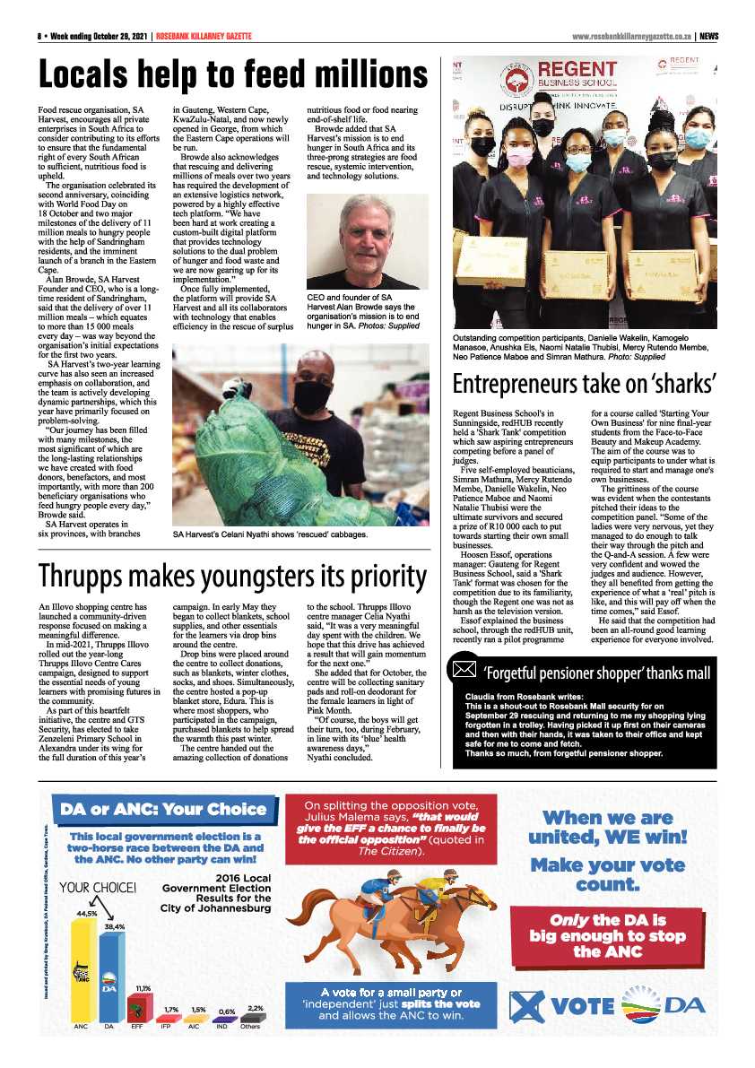 Rosebank Killarney Gazette 29 October 2021 page 8