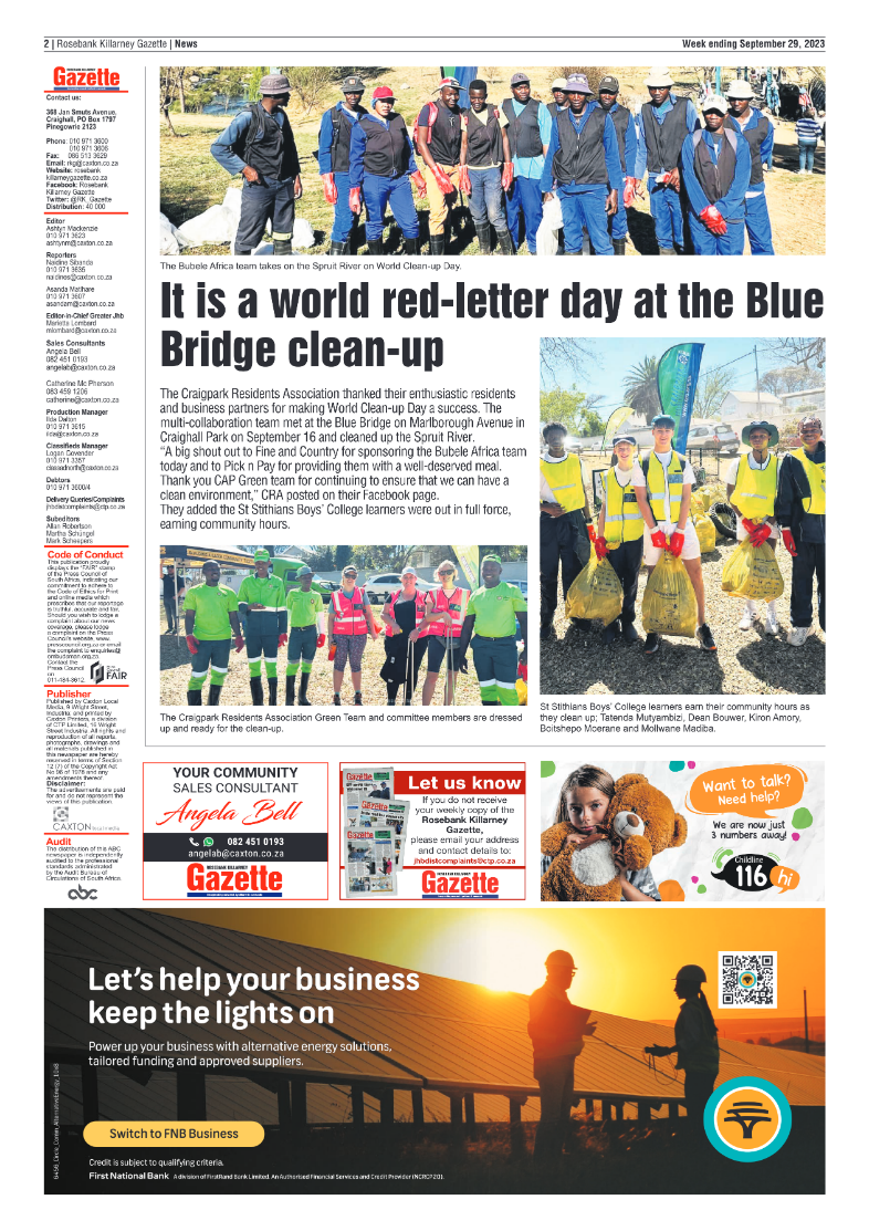 Rosebank Killarney Gazette 29 September 2023 page 2