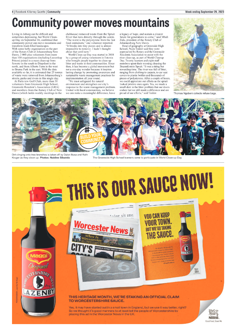 Rosebank Killarney Gazette 29 September 2023 page 4