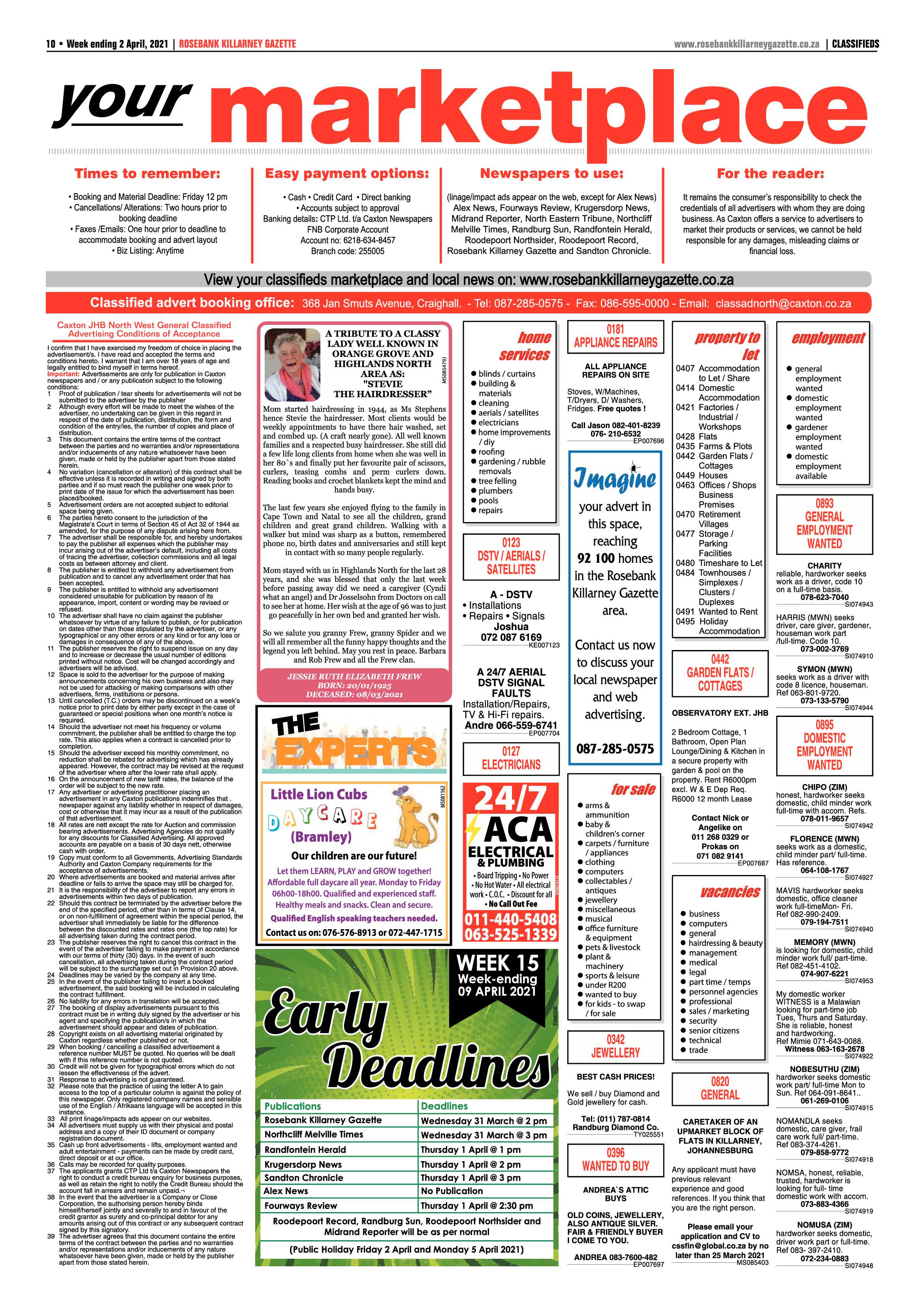 Rosebank Killarney Gazette 2 April 2021 page 10