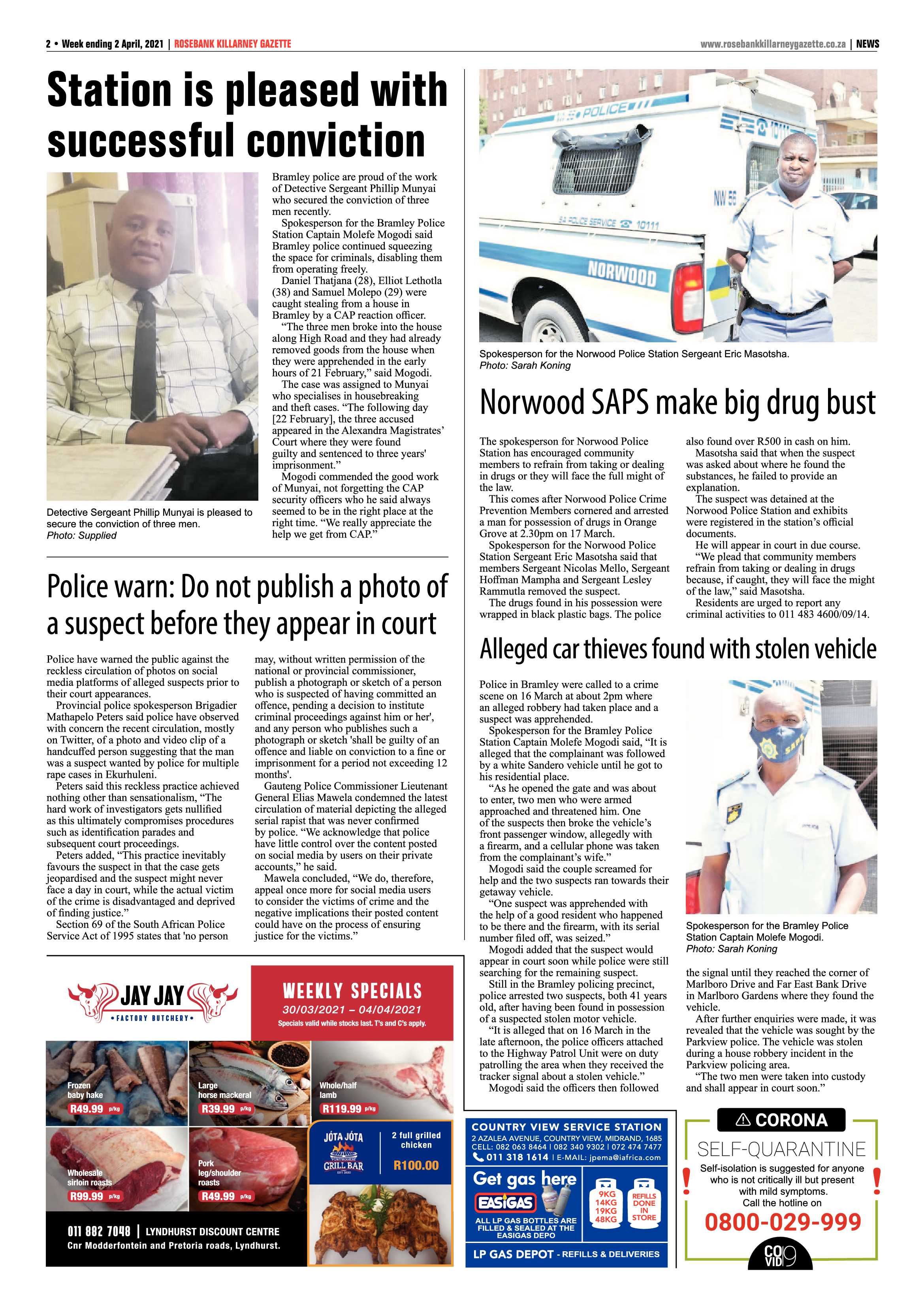 Rosebank Killarney Gazette 2 April 2021 page 2