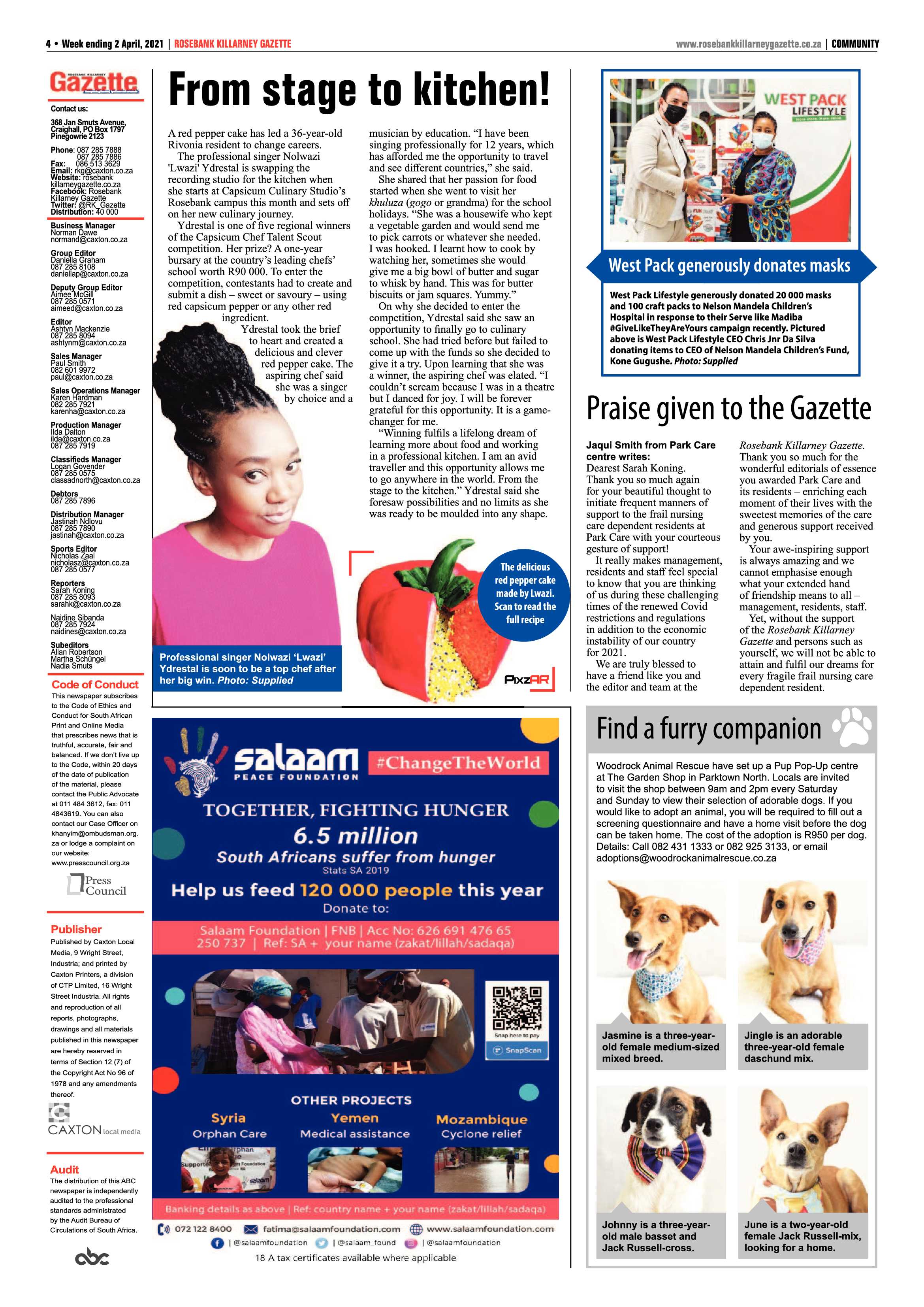 Rosebank Killarney Gazette 2 April 2021 page 4