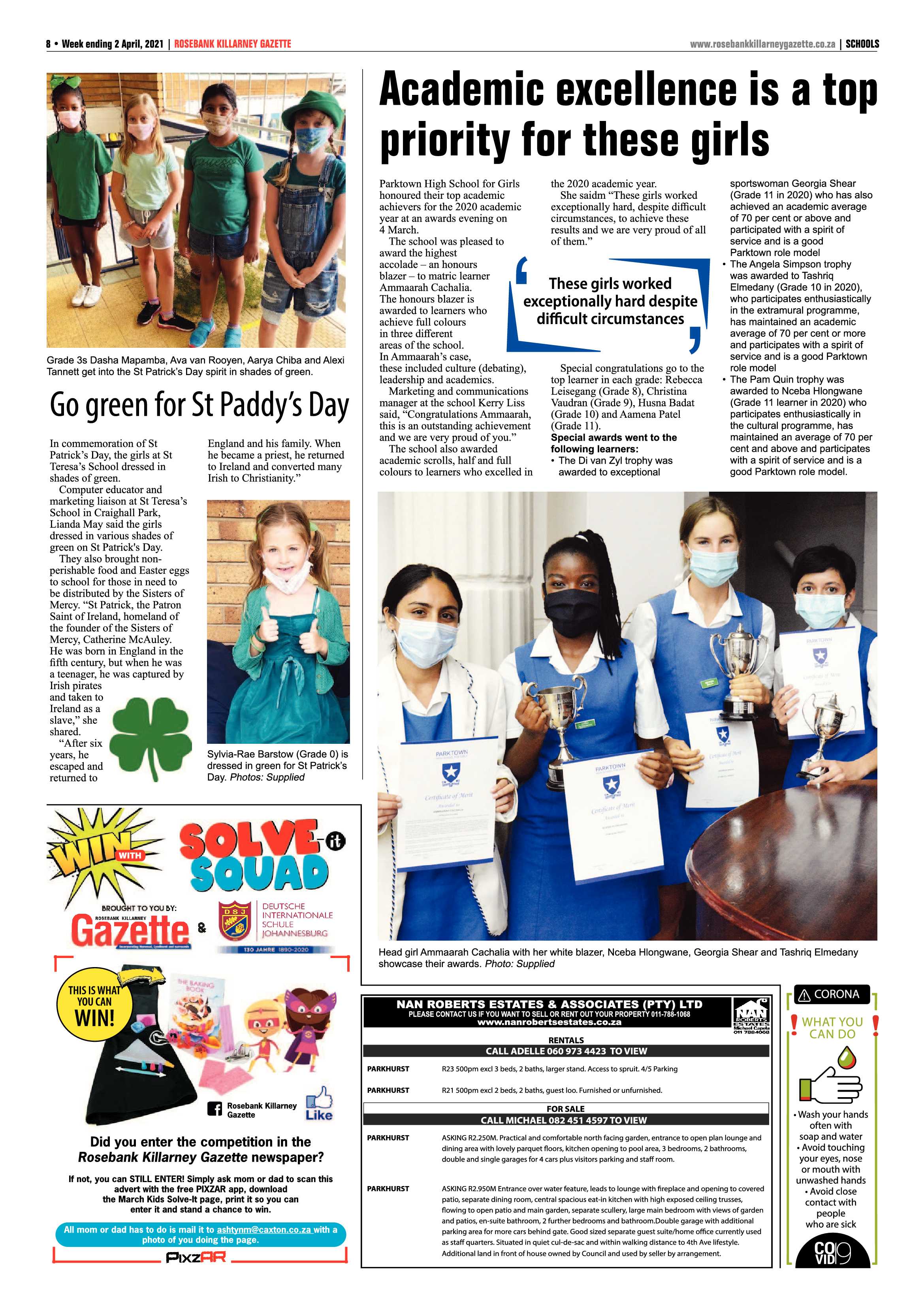 Rosebank Killarney Gazette 2 April 2021 page 8