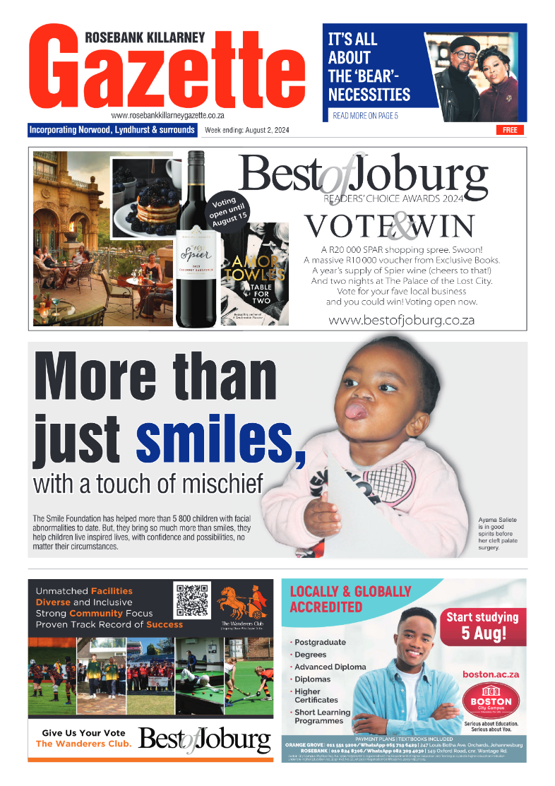 Rosebank Killarney Gazette 2 August 2024 page 1