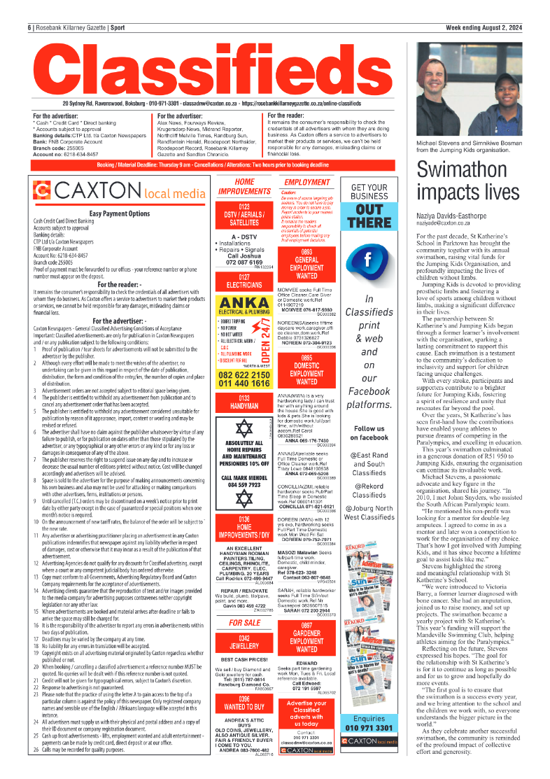 Rosebank Killarney Gazette 2 August 2024 page 14