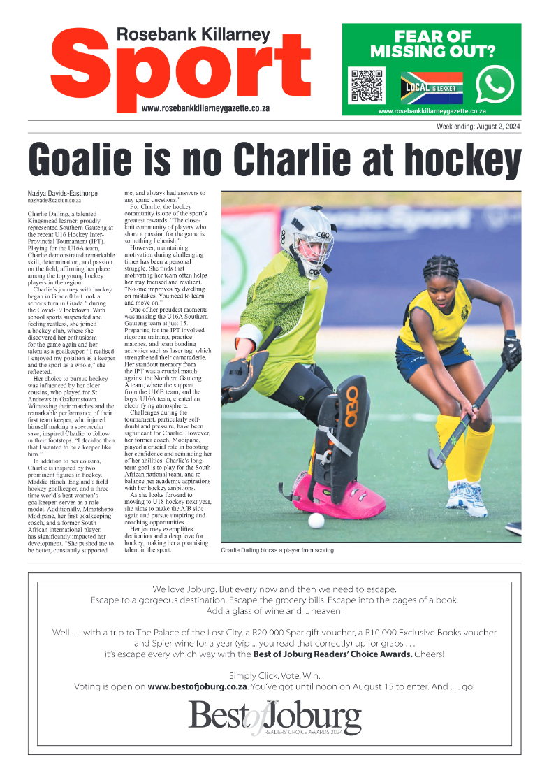 Rosebank Killarney Gazette 2 August 2024 page 16