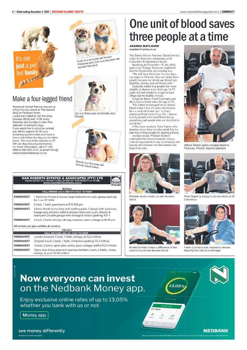 Rosebank Killarney Gazette 2 Dec 2022 page 6