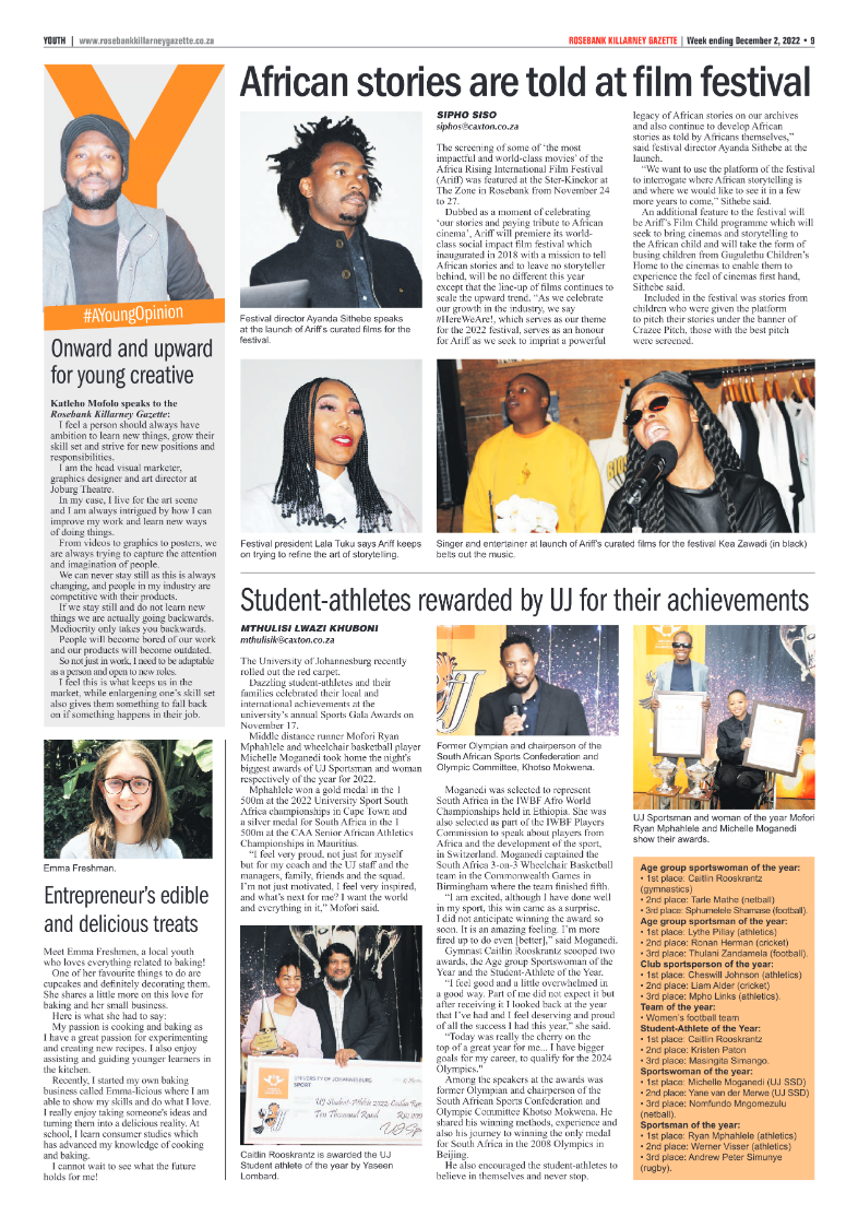 Rosebank Killarney Gazette 2 Dec 2022 page 9