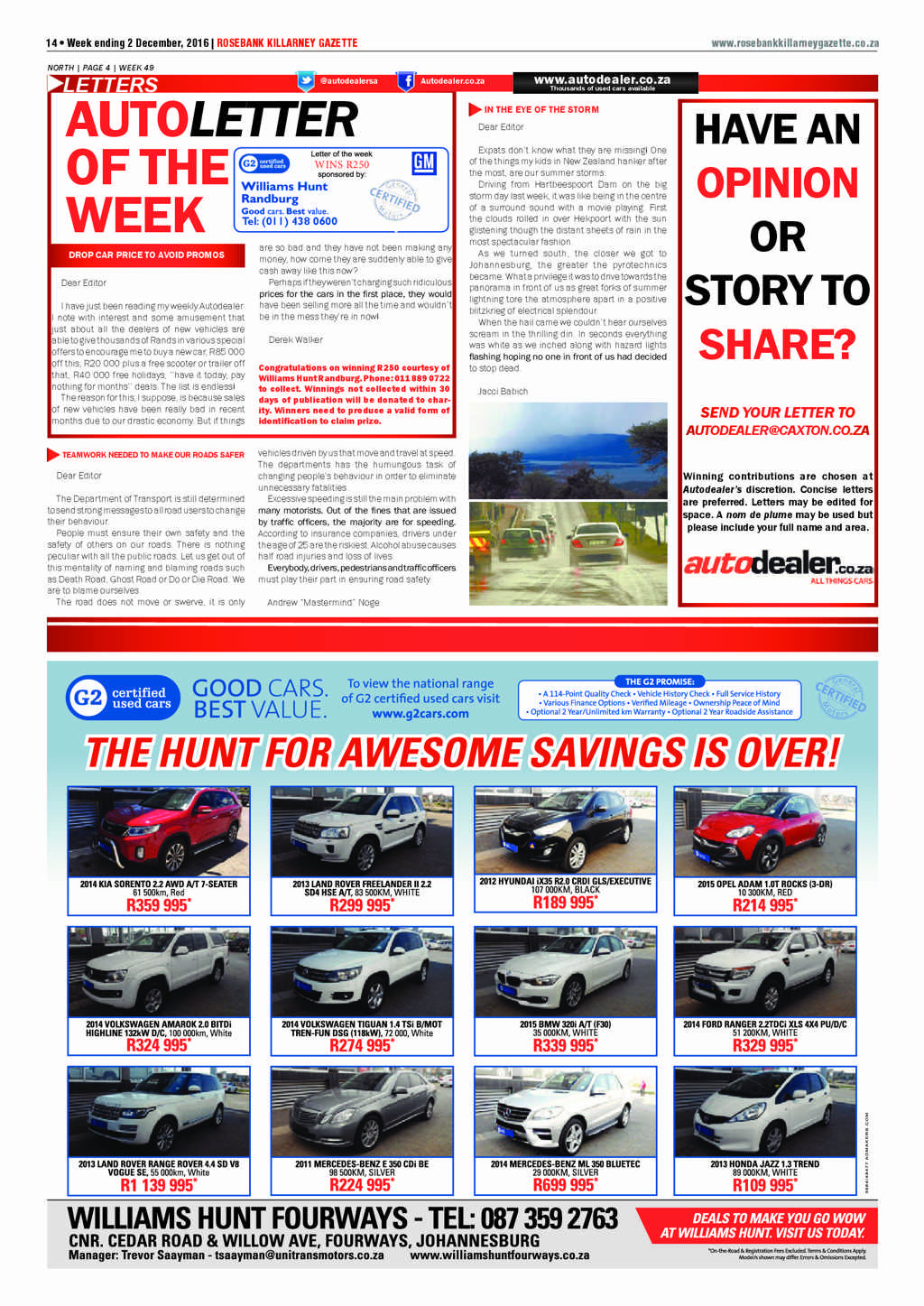 Rosebank Killarney Gazette 2 December 2016 page 14
