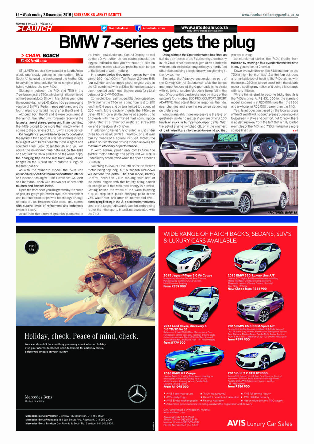 Rosebank Killarney Gazette 2 December 2016 page 16