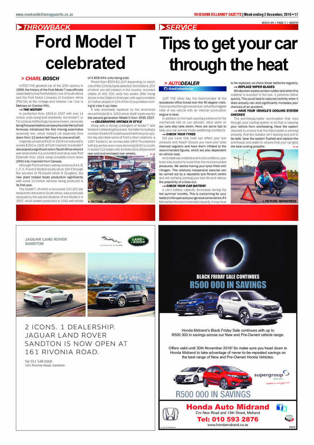 Rosebank Killarney Gazette 2 December 2016 page 17