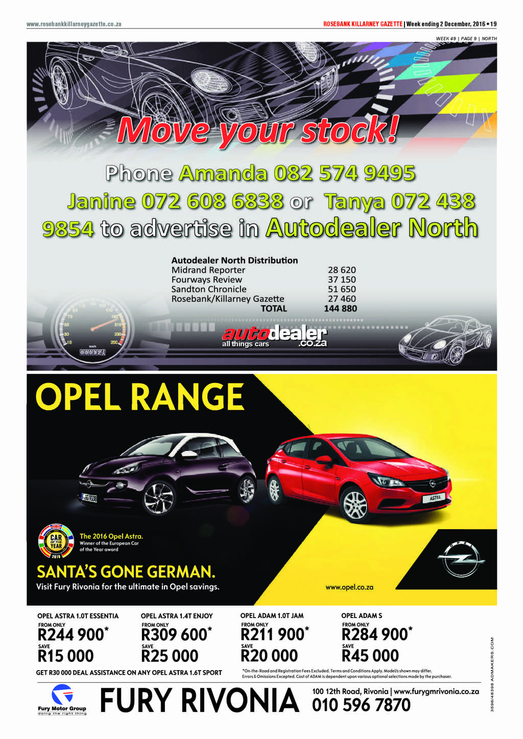 Rosebank Killarney Gazette 2 December 2016 page 19