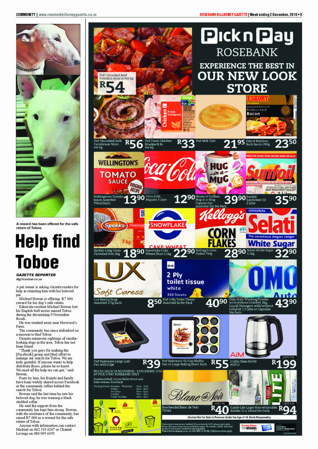 Rosebank Killarney Gazette 2 December 2016 page 9