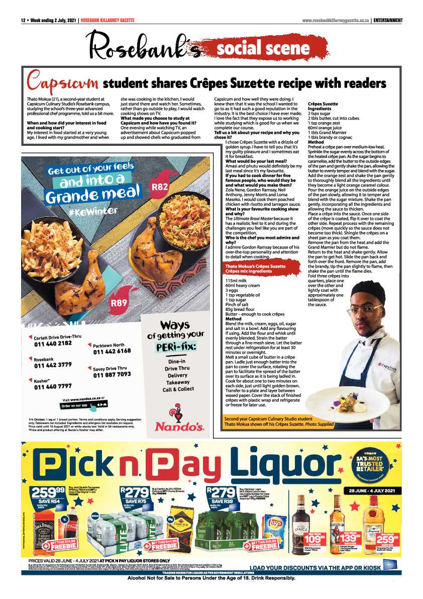 Rosebank Killarney Gazette 2 July 2021 page 12