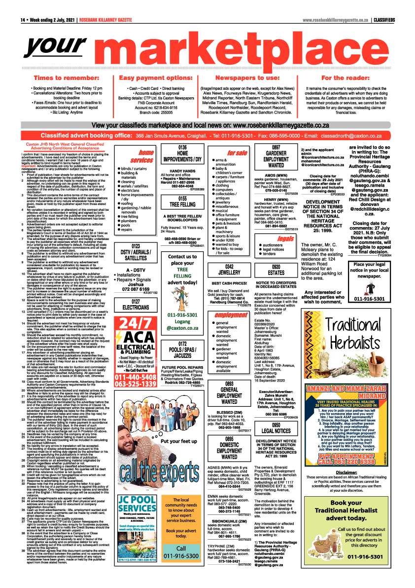 Rosebank Killarney Gazette 2 July 2021 page 14